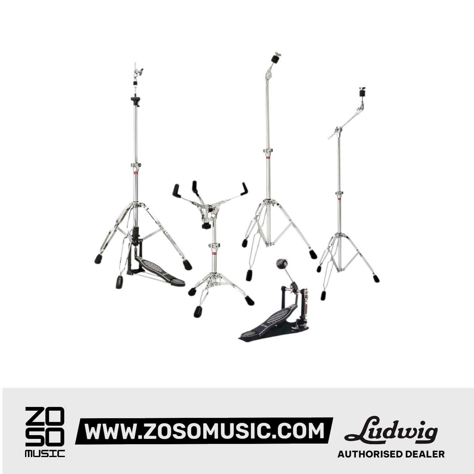 Ludwig L4HPACK 400 Series Hardware Pack for Breakbeats |  LUDWIG |  DRUM-HARDWARE |  Zoso Music