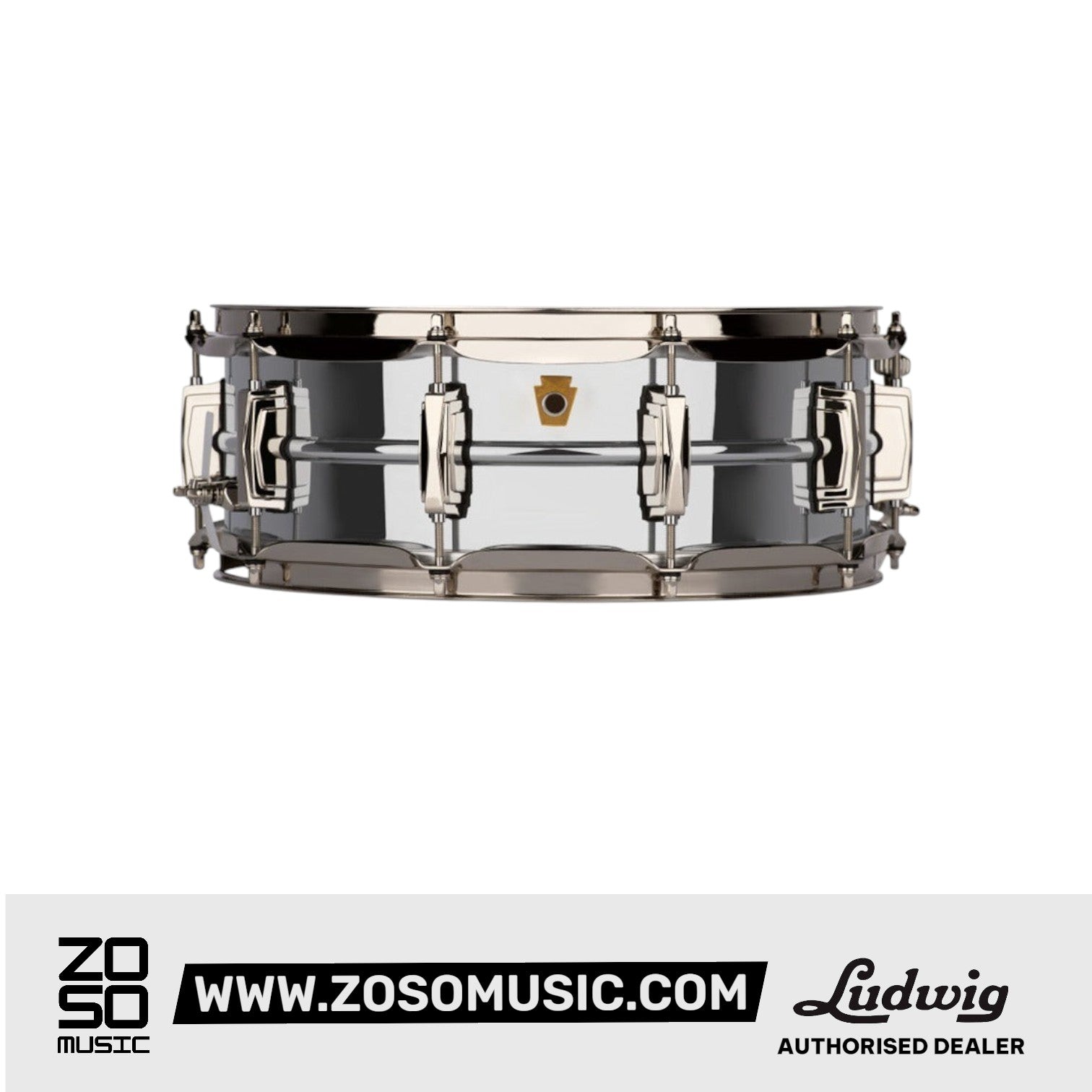 Ludwig LB400BN 5x14inch Super Ludwig Snare Drum w/Nickel Hardware |  LUDWIG |  DRUM-SNARE DRUM |  Zoso Music