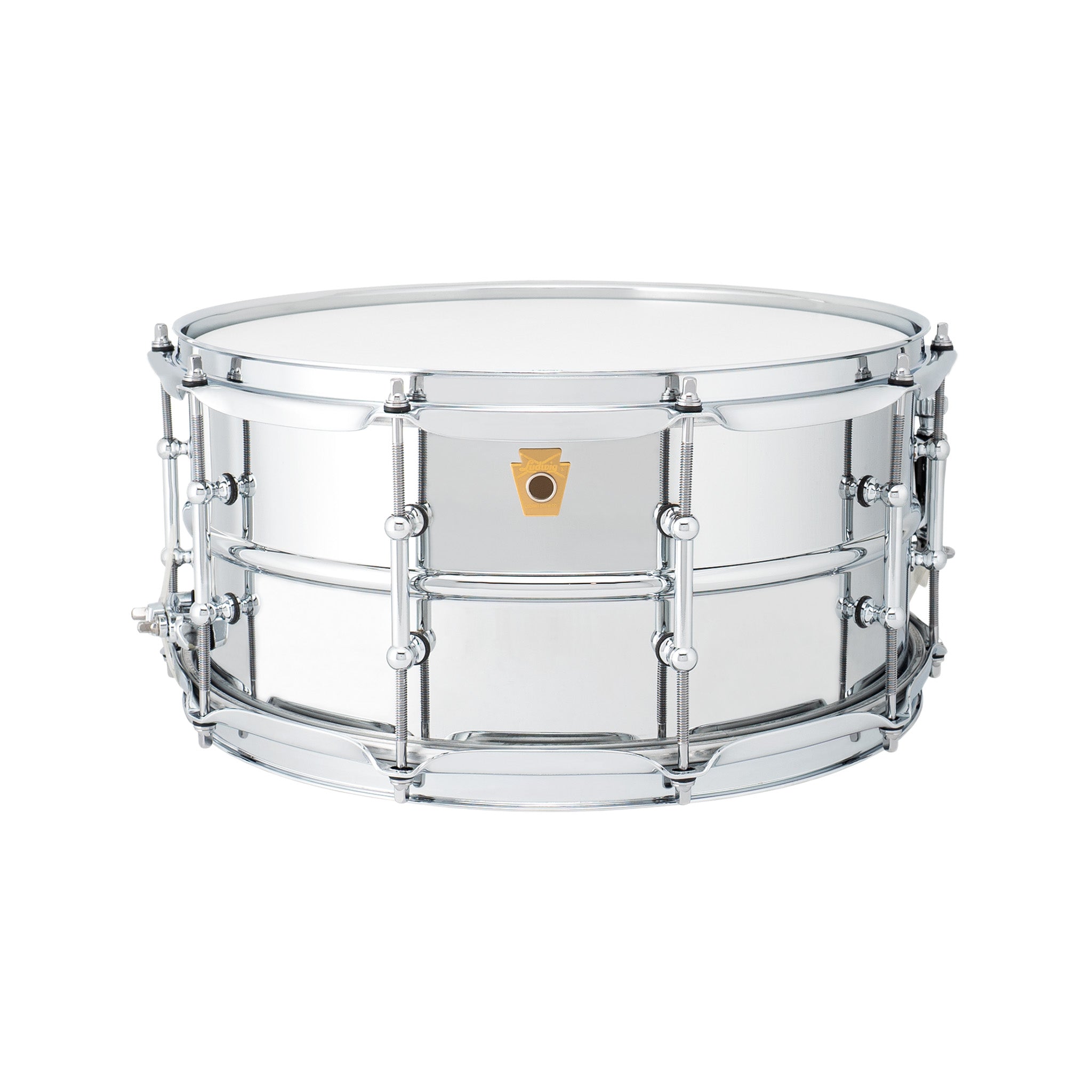 Ludwig LB402BT 6.5x14inch Chrome-Over Brass Snare Drum, Smooth Shell, Tube Lugs | Zoso Music Sdn Bhd