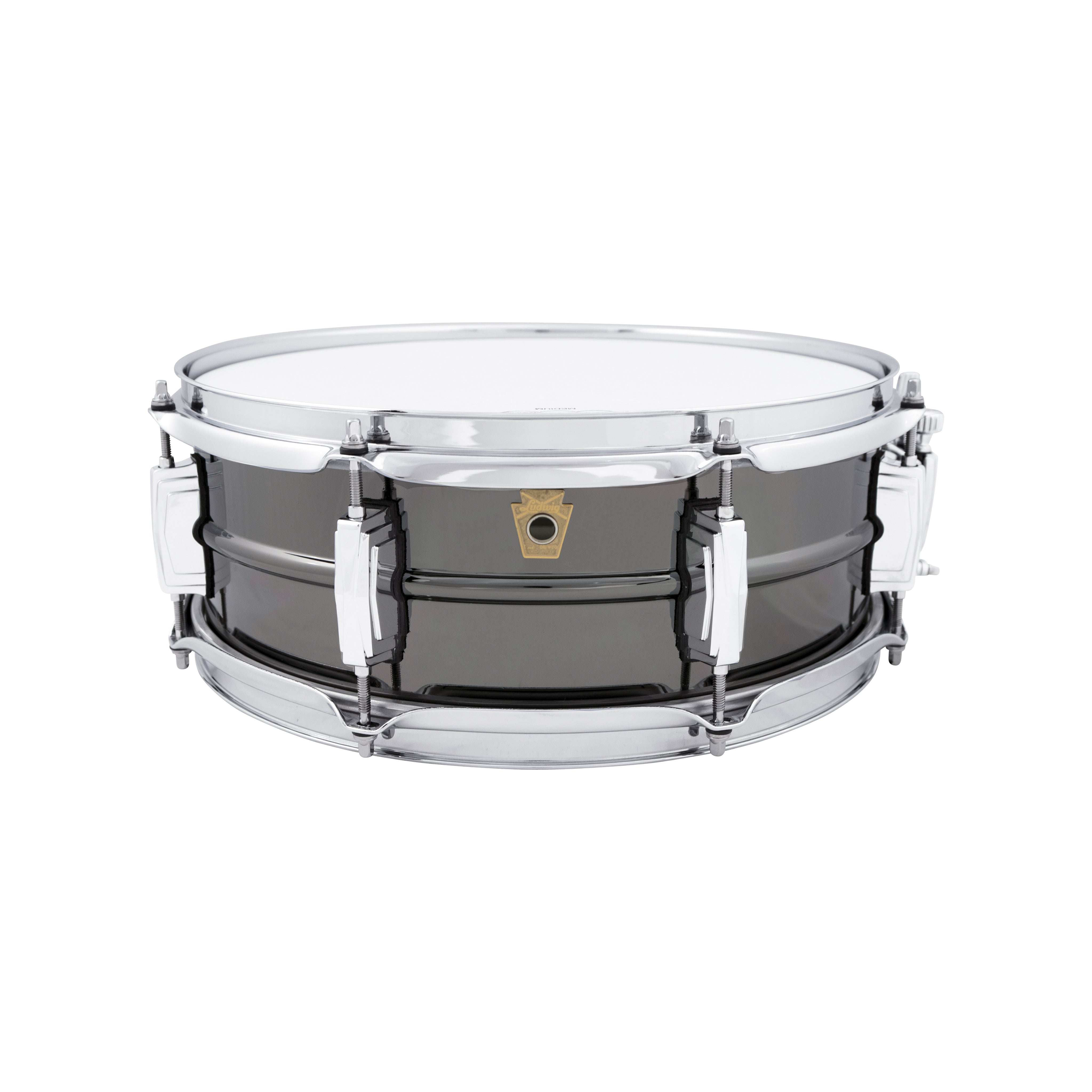 Ludwig LB414 5x14inch Black Beauty Brass Snare Drum, Smooth Shell, 8x Imperial Lugs