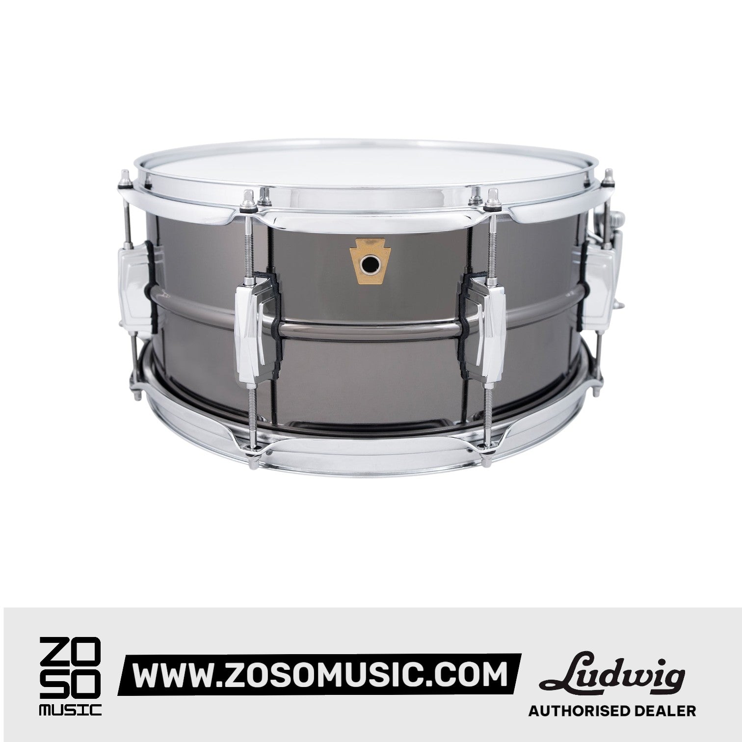 Ludwig LB415 6.5x14inch Black Beauty Brass Snare Drum |  LUDWIG |  DRUM-SNARE DRUM |  Zoso Music