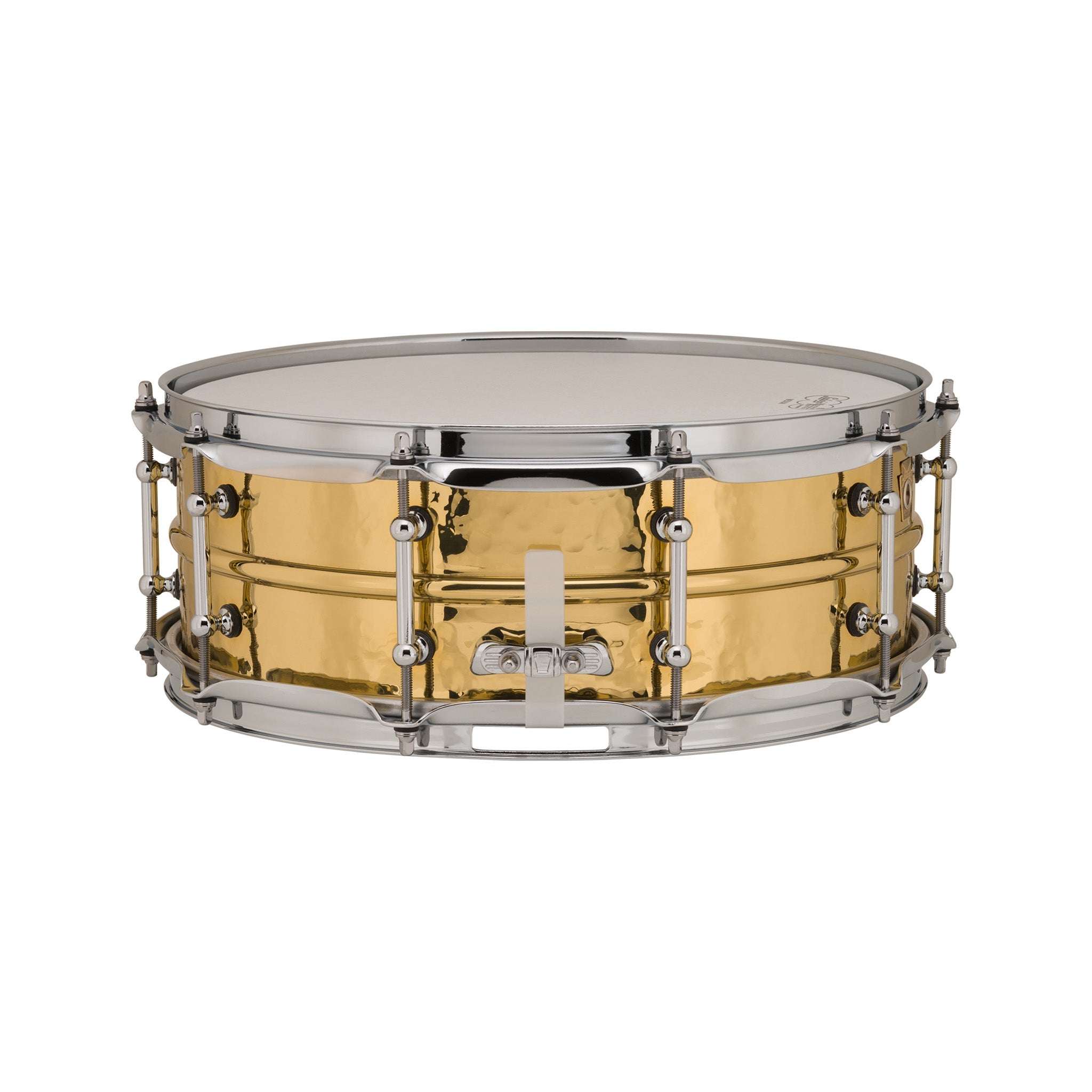 Ludwig LB420BKT 5x14inch Hammered Brass Snare Drum, Smooth Shell, Tube Lugs
