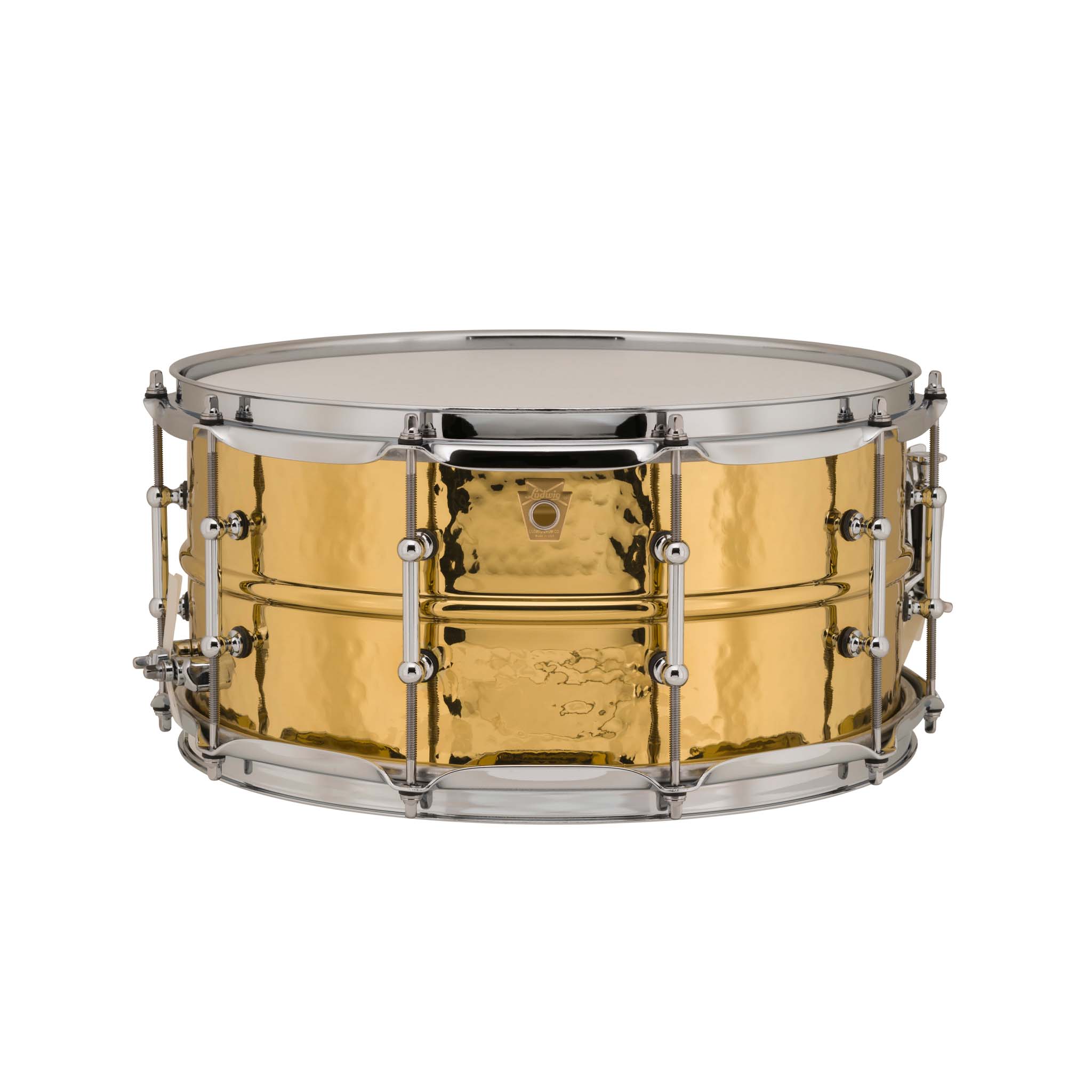 Ludwig LB422BKT 6.5x14inch Hammered Brass Snare Drum