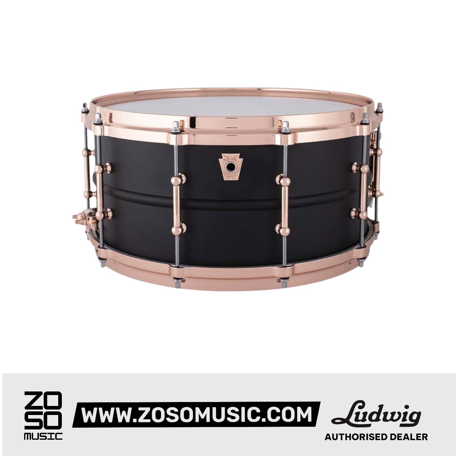 Ludwig LB427TDC 6.5x14inch Hot Rod Black Beauty Snare Drum |  LUDWIG |  DRUM-SNARE DRUM |  Zoso Music