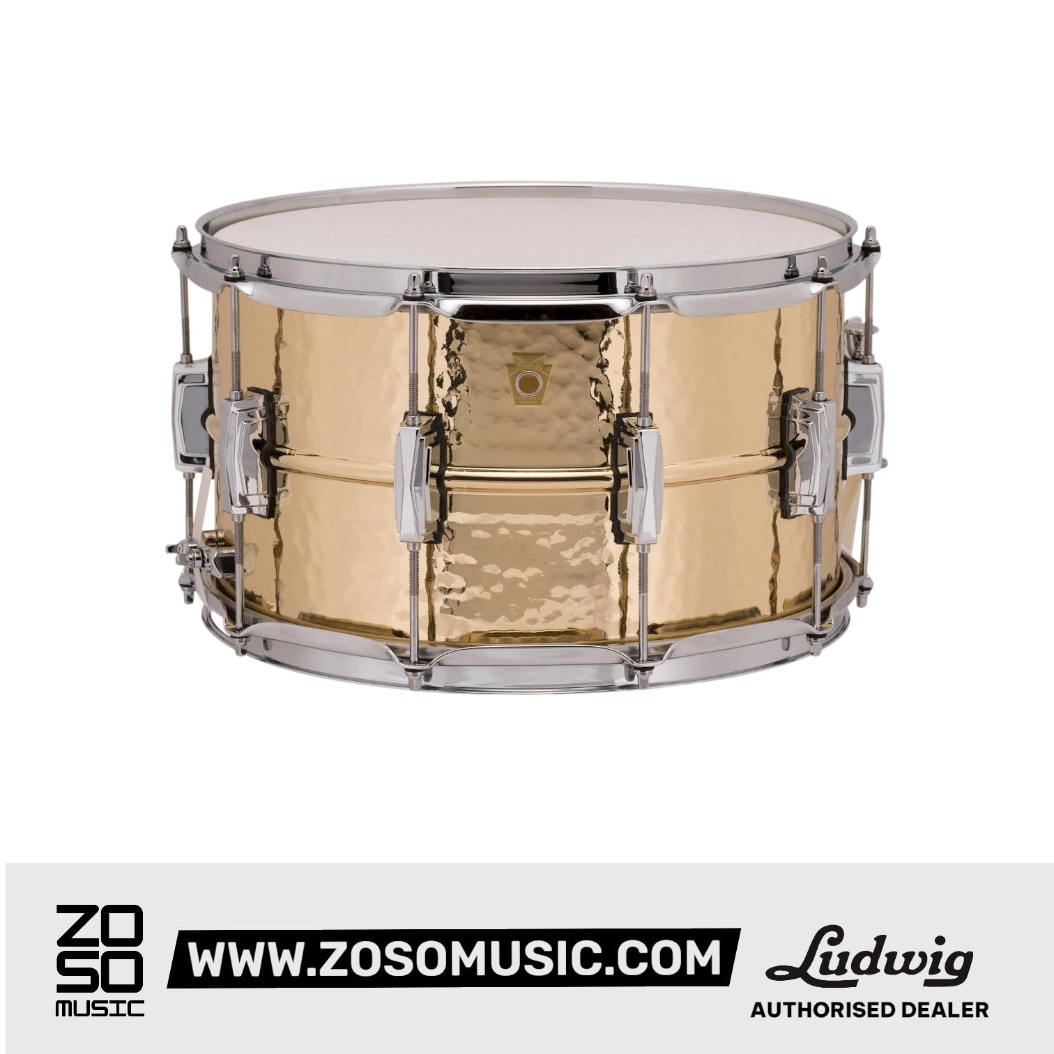 Ludwig LB508K 8x14inch Bronze Phonic Snare Drum |  LUDWIG |  DRUM-SNARE DRUM |  Zoso Music