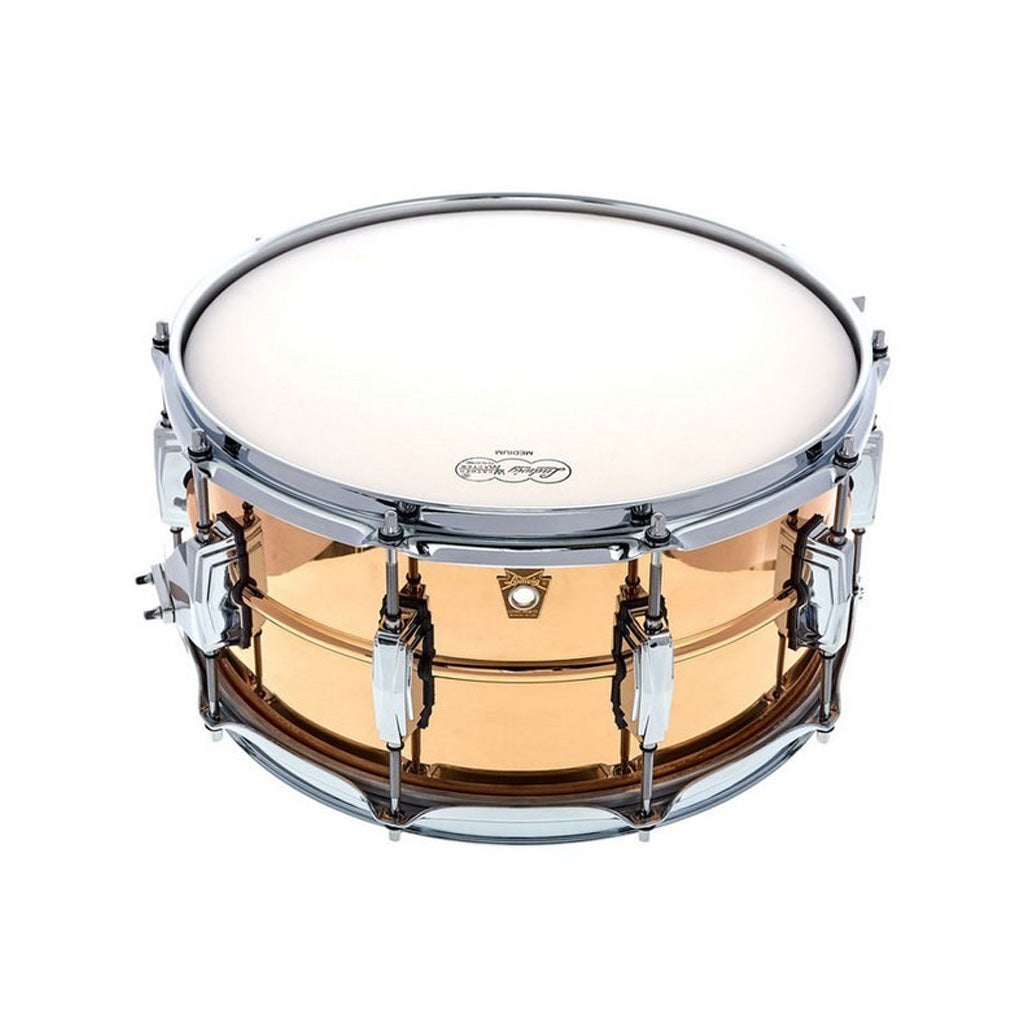 Ludwig LB552 6.5x14inch Bronze Suprahonic Snare Drum, Smooth Shell, Imperial Lugs