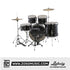 Ludwig LC19011 Accent Fuse 5-Piece Drums Set w/Hardware+Throne+Cymbal, Black Sparkle |  LUDWIG |  DRUM-ACOUSTIC |  Zoso Music
