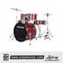 Ludwig LC19014 Accent Fuse 5-Piece Drums Set w/Hardware+Throne+Cymbal, Red Sparkle |  LUDWIG |  DRUM-ACOUSTIC |  Zoso Music