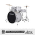 Ludwig LC19015 Accent Fuse 5-Piece Drums Set w/Hardware+Throne+Cymbal, Silver Sparkle |  LUDWIG |  DRUM-ACOUSTIC |  Zoso Music