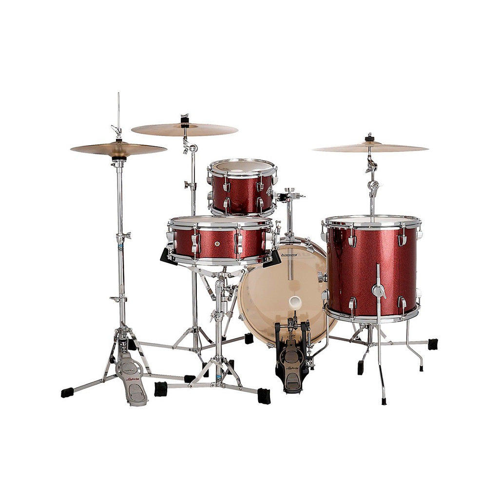 Ludwig LC2794 Breakbeats By Questlove 4-Piece Drum Kit w/ Bag, Red Sparkle