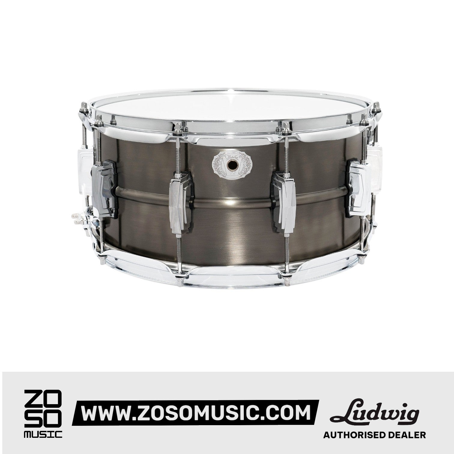 Ludwig LC665 6.5x14inch Pewter Copper Phonic Snare Drum |  LUDWIG |  DRUM-SNARE DRUM |  Zoso Music