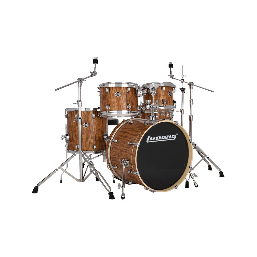 Ludwig LE522010 Evolution 5-Piece Drum Kit w/Hardware, Cherry
