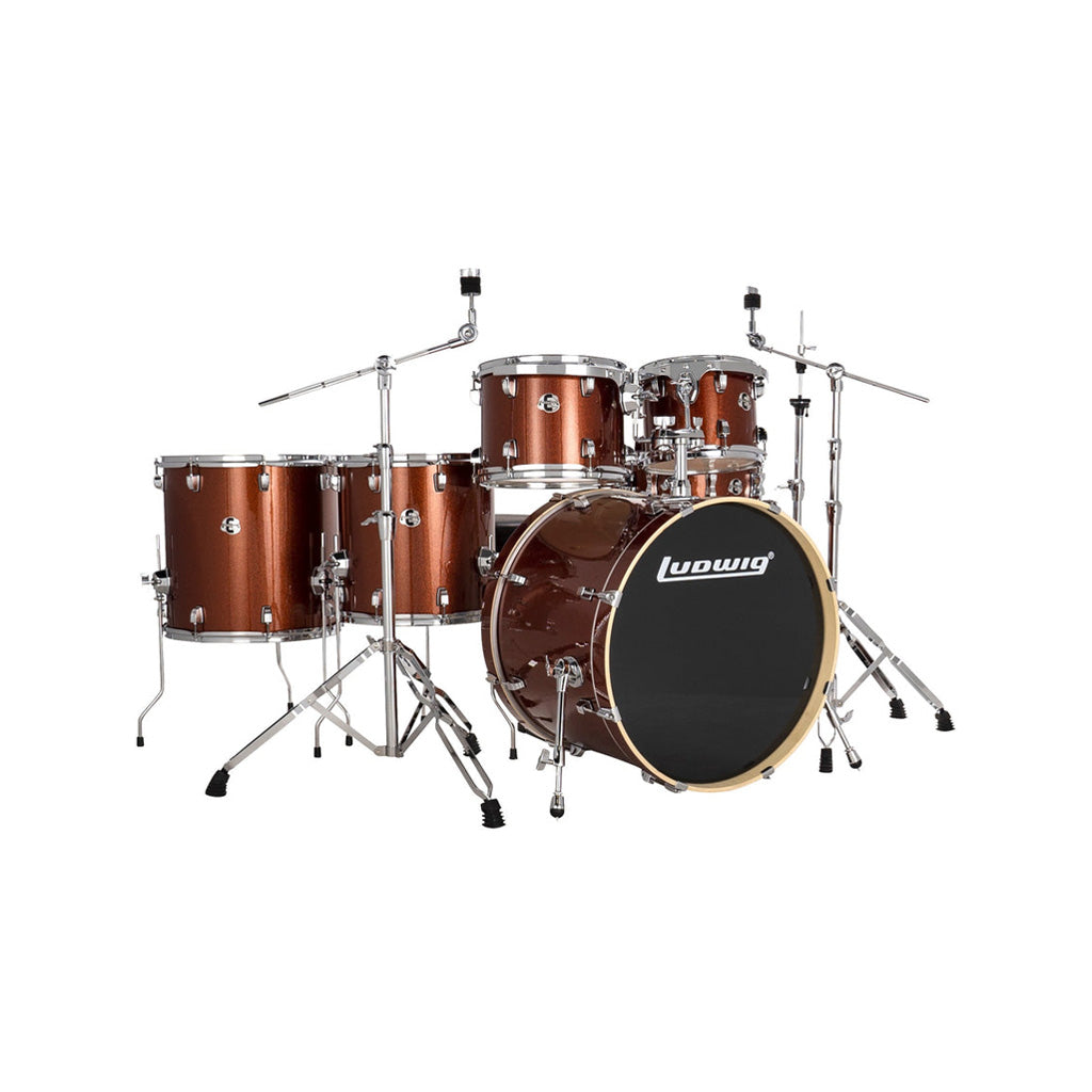 Ludwig LE622024 Evolution 6-Piece Drum Kit w/Hardware, Copper