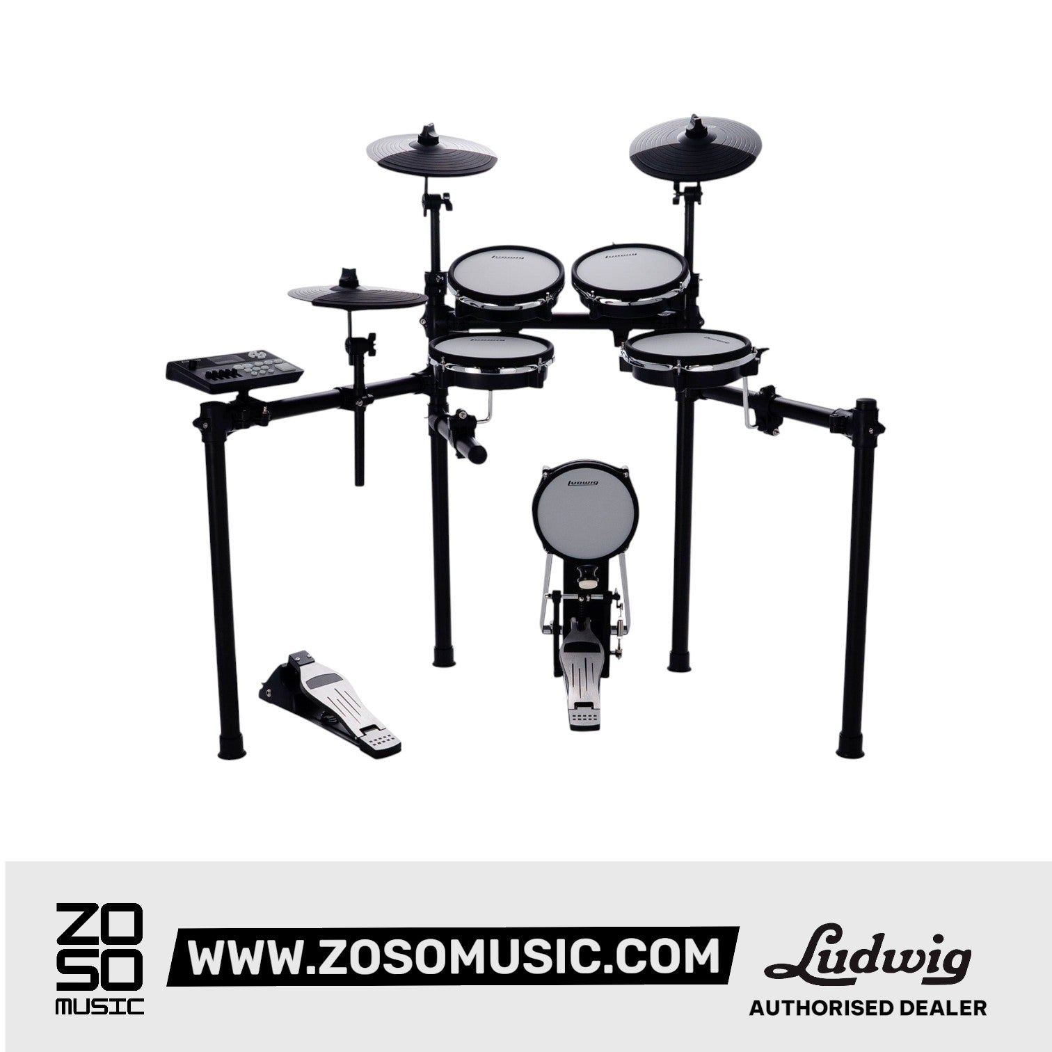 Ludwig LED102 Verse EX Electronic Drum Kit |  LUDWIG |  DRUM-ELECTRONIC |  Zoso Music