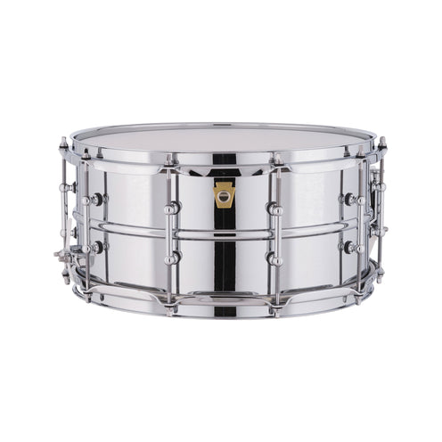Ludwig LB402BT 6.5x14inch Chrome-Over Brass Snare Drum, Smooth Shell, Tube Lugs