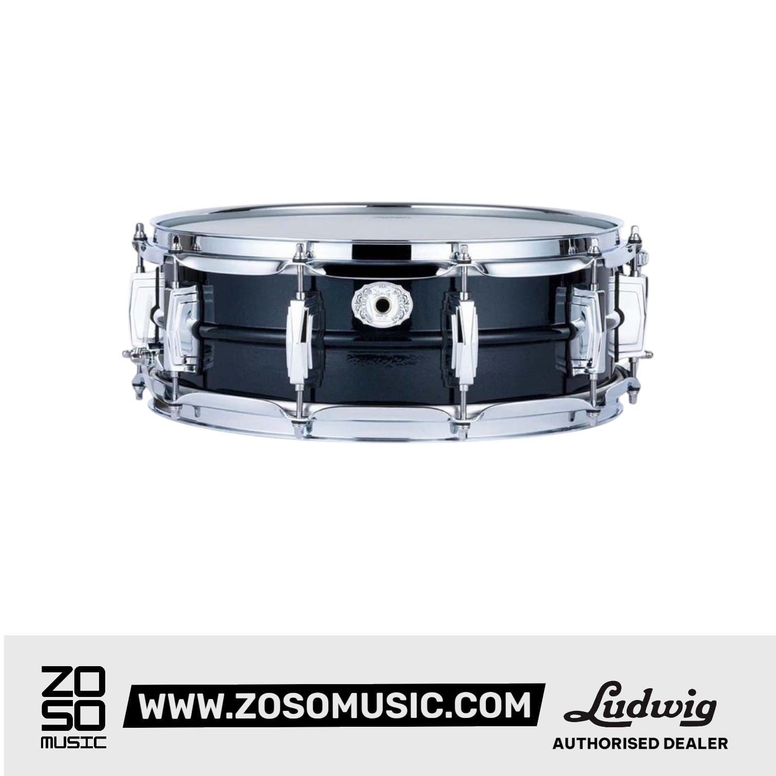 Ludwig LM420CS 5x14inch Limited Supraphonic Aluminium Snare w/Coating, Chameleon Sapphire Teal |  LUDWIG |  DRUM-SNARE DRUM |  Zoso Music