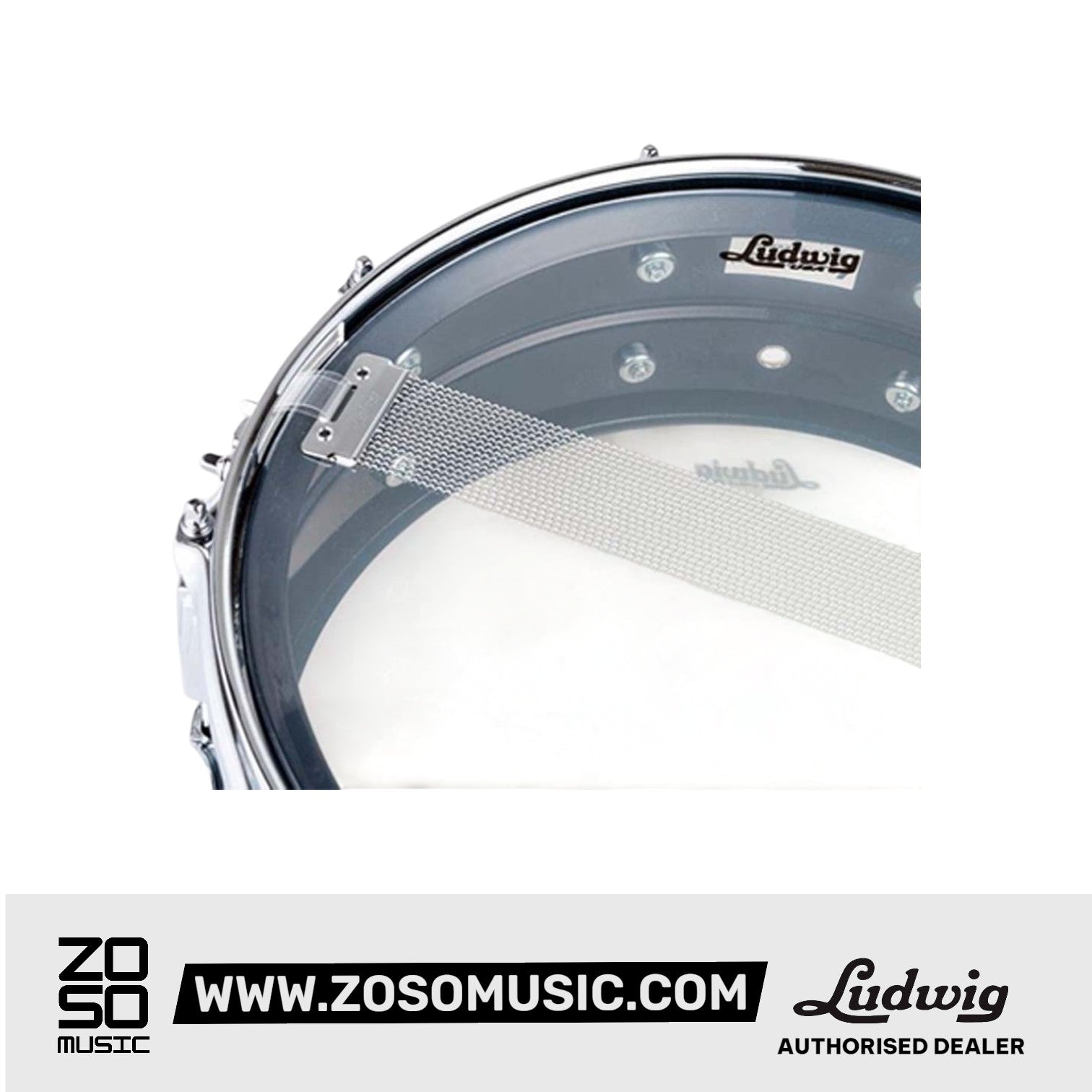 Ludwig LM420CS 5x14inch Limited Supraphonic Aluminium Snare w/Coating, Chameleon Sapphire Teal |  LUDWIG |  DRUM-SNARE DRUM |  Zoso Music