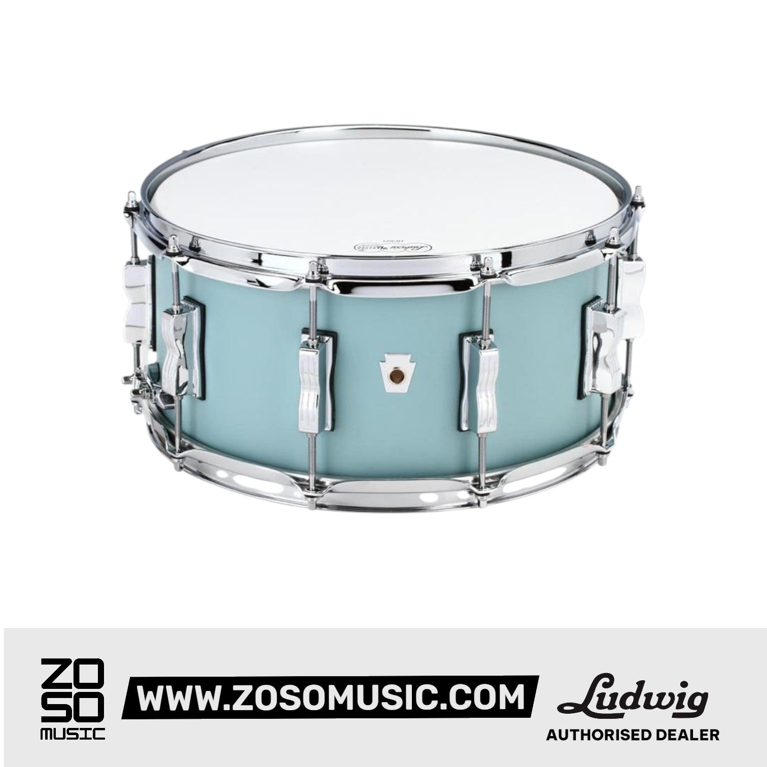 Ludwig LS264XX3R 6.5x14inch Neusonic Snare Drum, Skyline Blue |  LUDWIG |  DRUM-SNARE DRUM |  Zoso Music