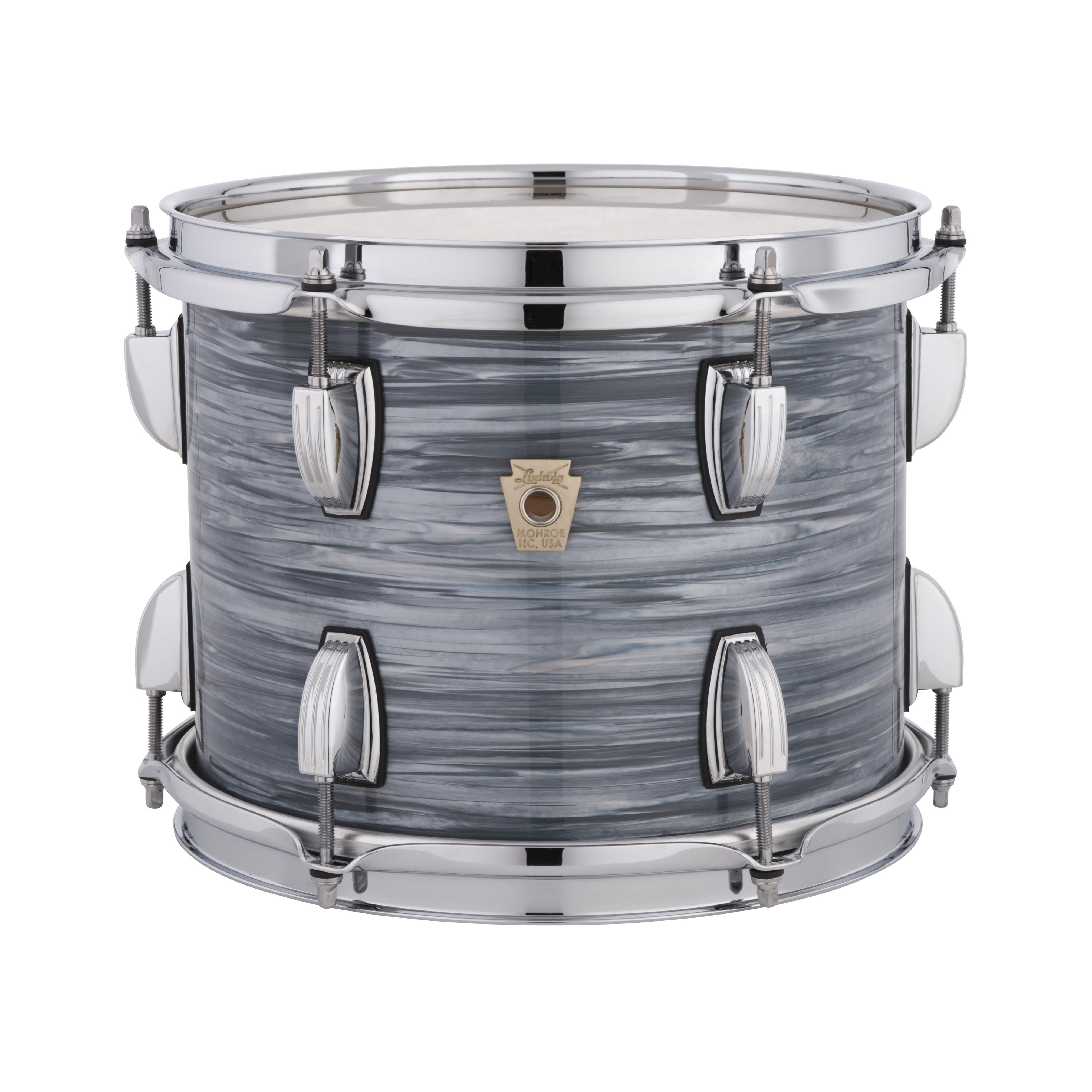 Ludwig LS555XX2Q-CSTM 3.5x13inch Classic Maple Custom Snare Drum, Vintage Blue Oyster