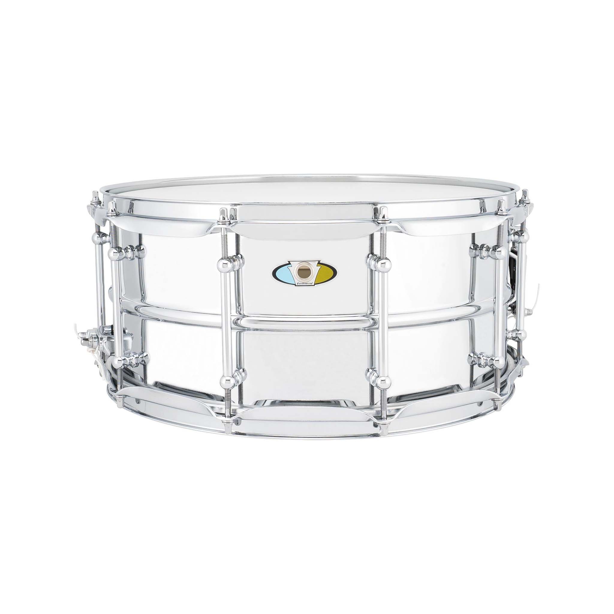 Ludwig LU6514SL 6.5x14inch Supralite Polished Steel Snare Drum