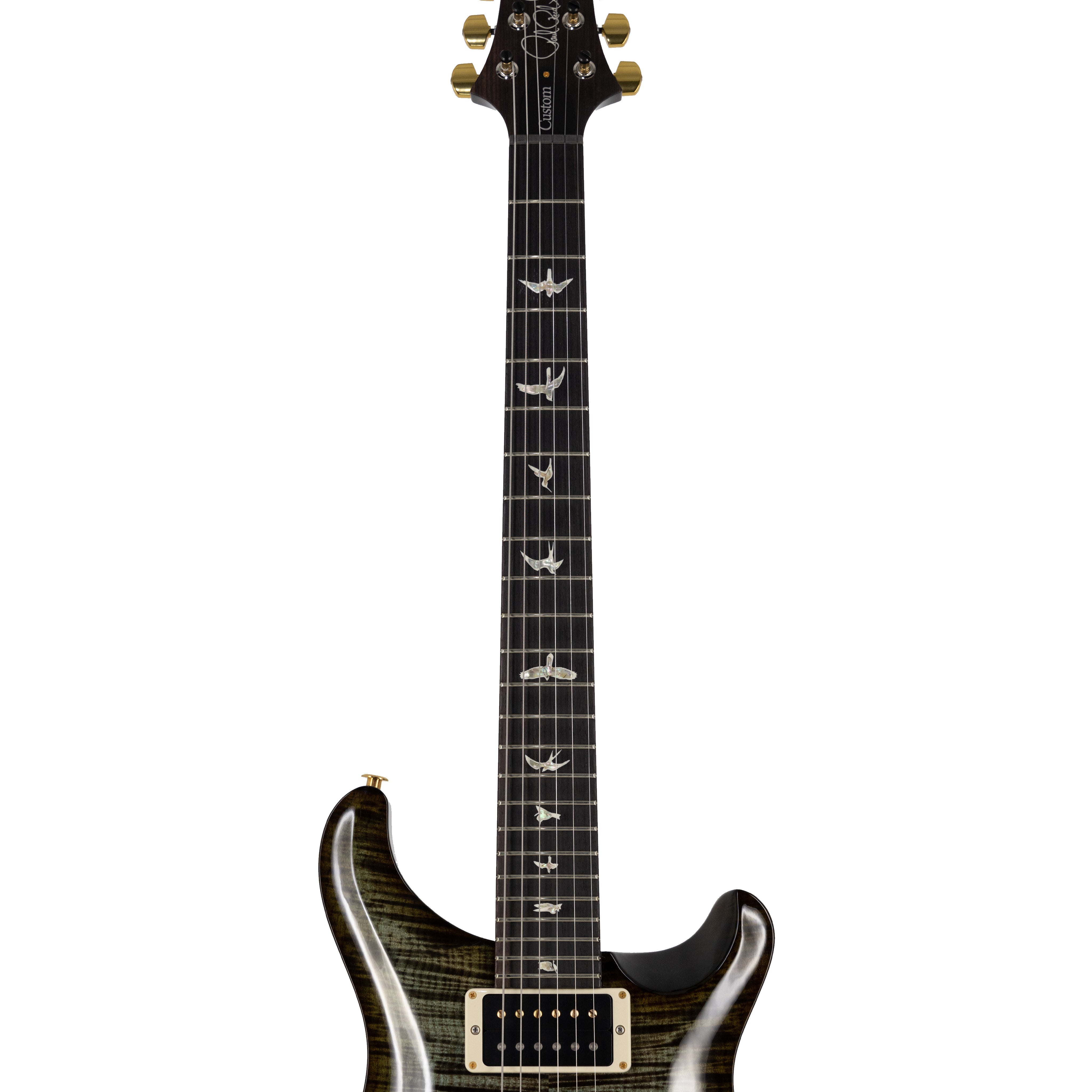 PRS Custom 24 10-Top Electric Guitar, Custom Color, Trampas Green - Zoso Music