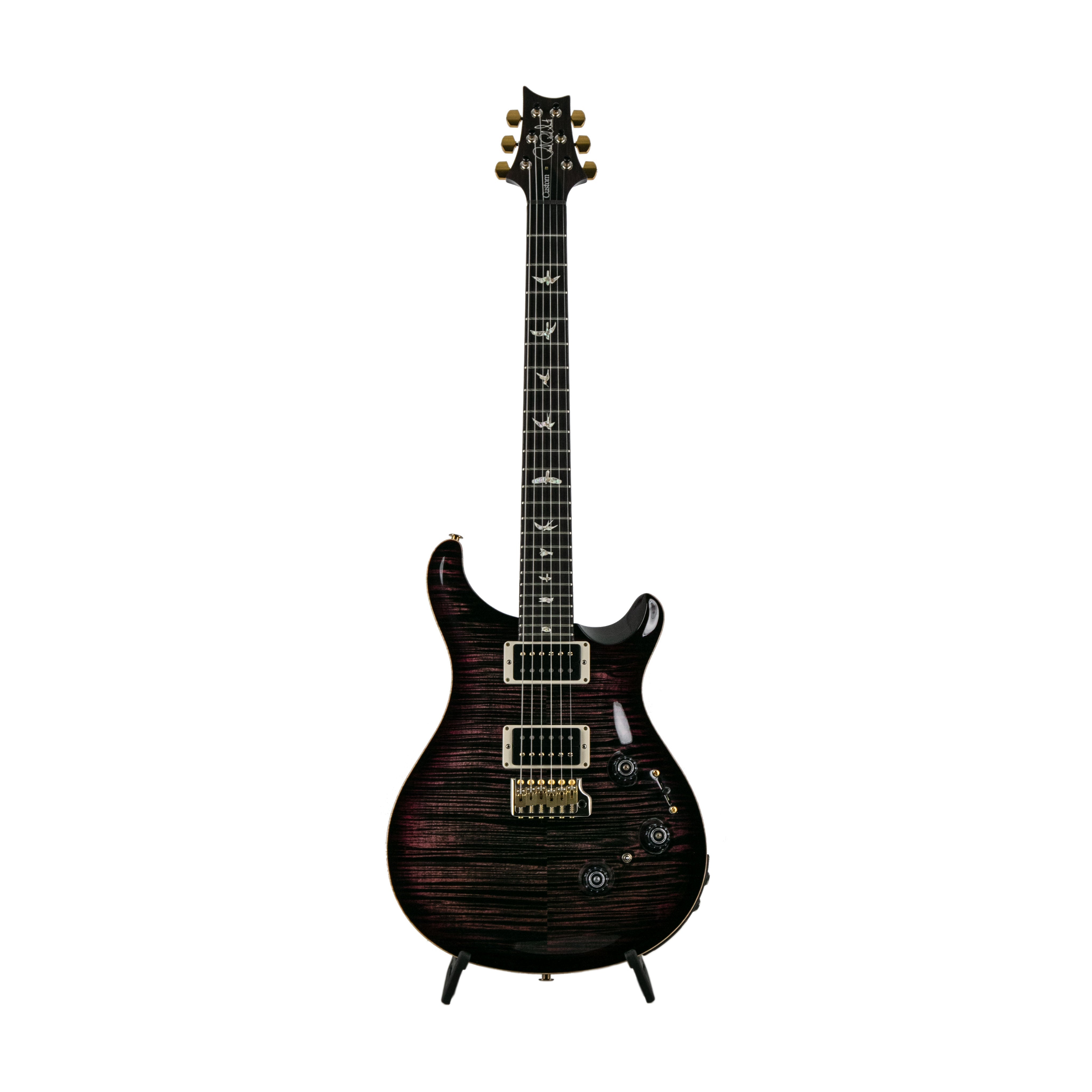 PRS Custom 24 Piezo 10 Top Electric Guitar w/Case, Dark Violet Smokewrap Burst |  PRS |  ELECTRIC GUITAR |  Zoso Music