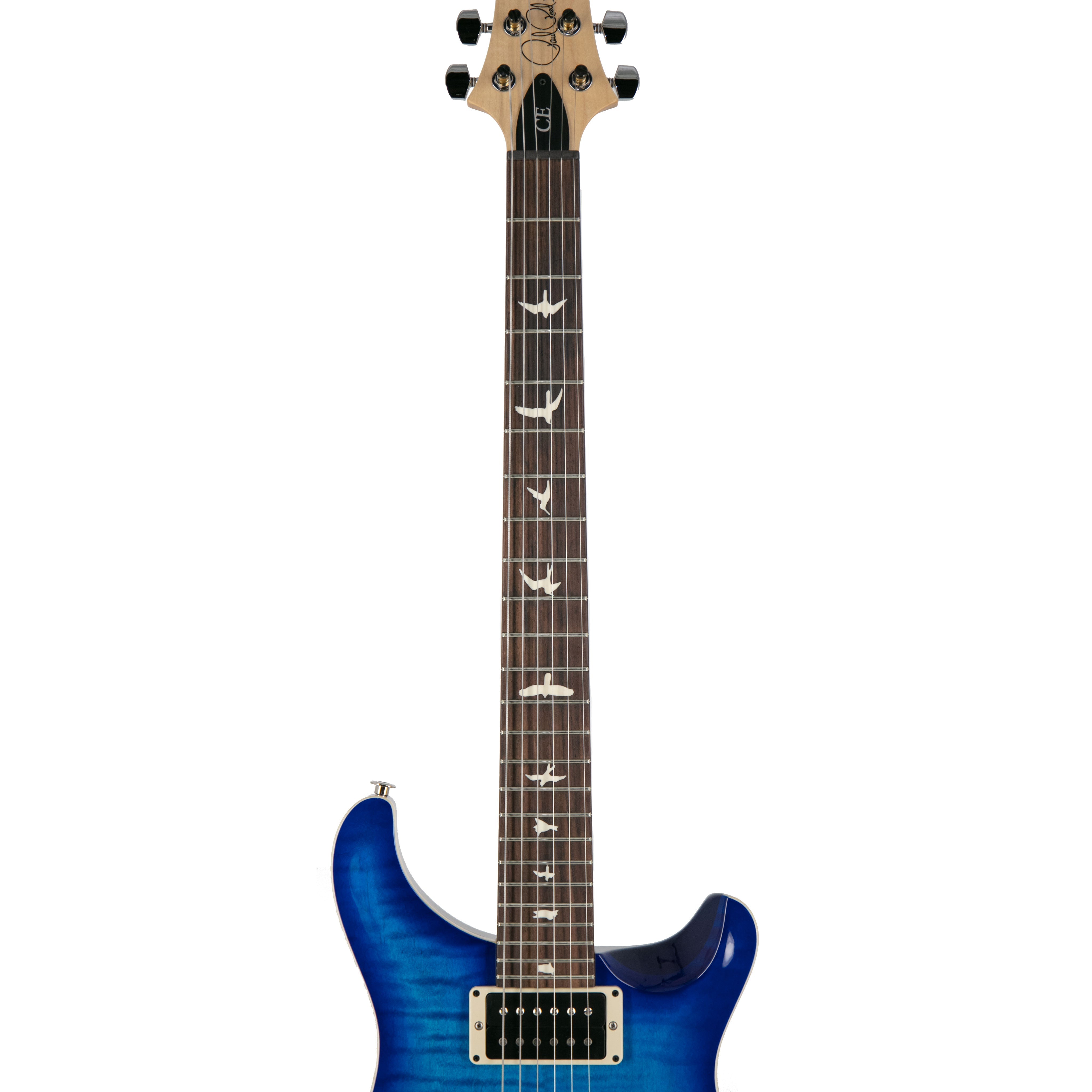 PRS CE24 Semi-Hollow Electric Guitar w/Bag, Custom Color, Blue Matteo Burst - Zoso Music