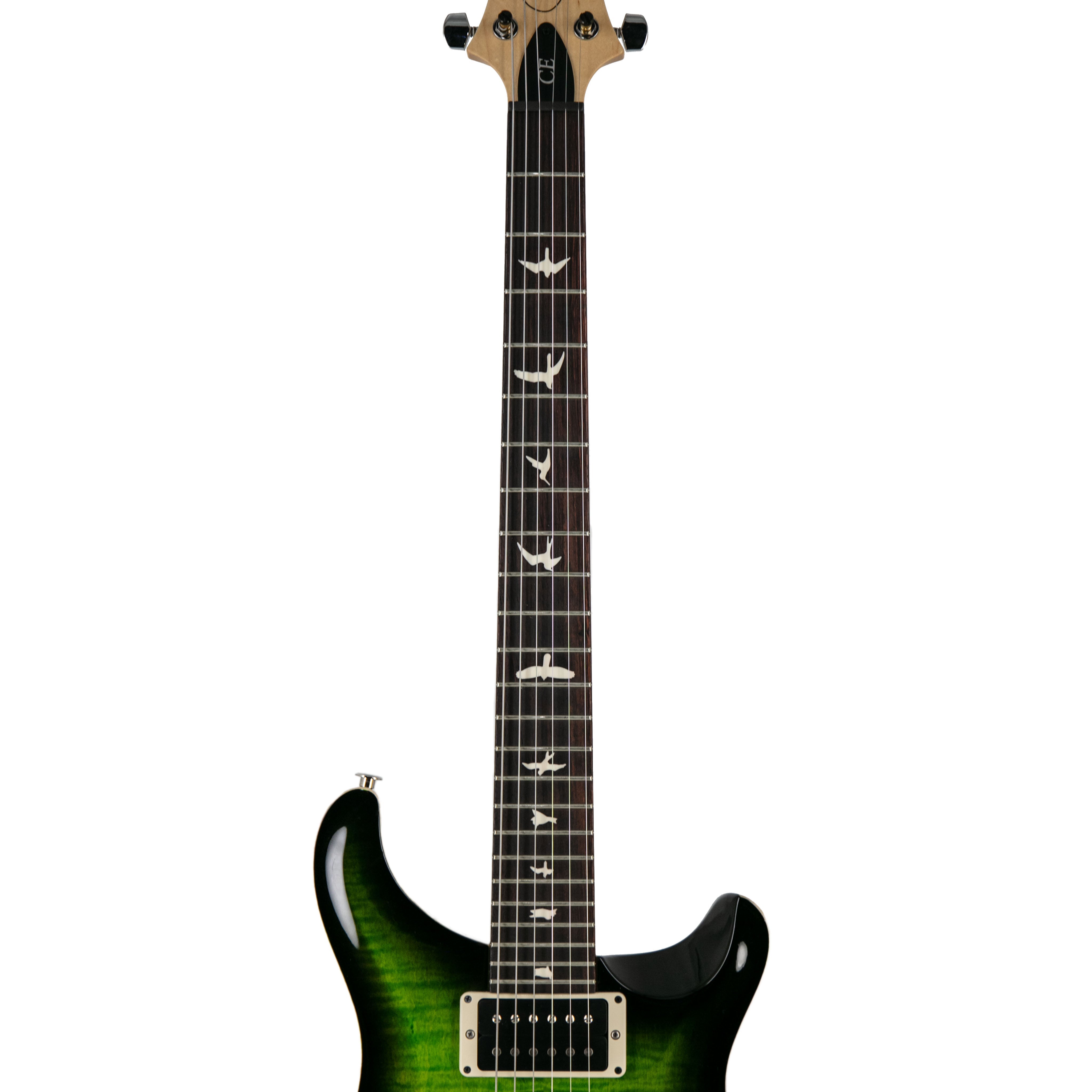 PRS CE24 Semi-Hollow Electric Guitar w/Bag, Custom Color, Eriza Verde Smokewrap Burst - Zoso Music