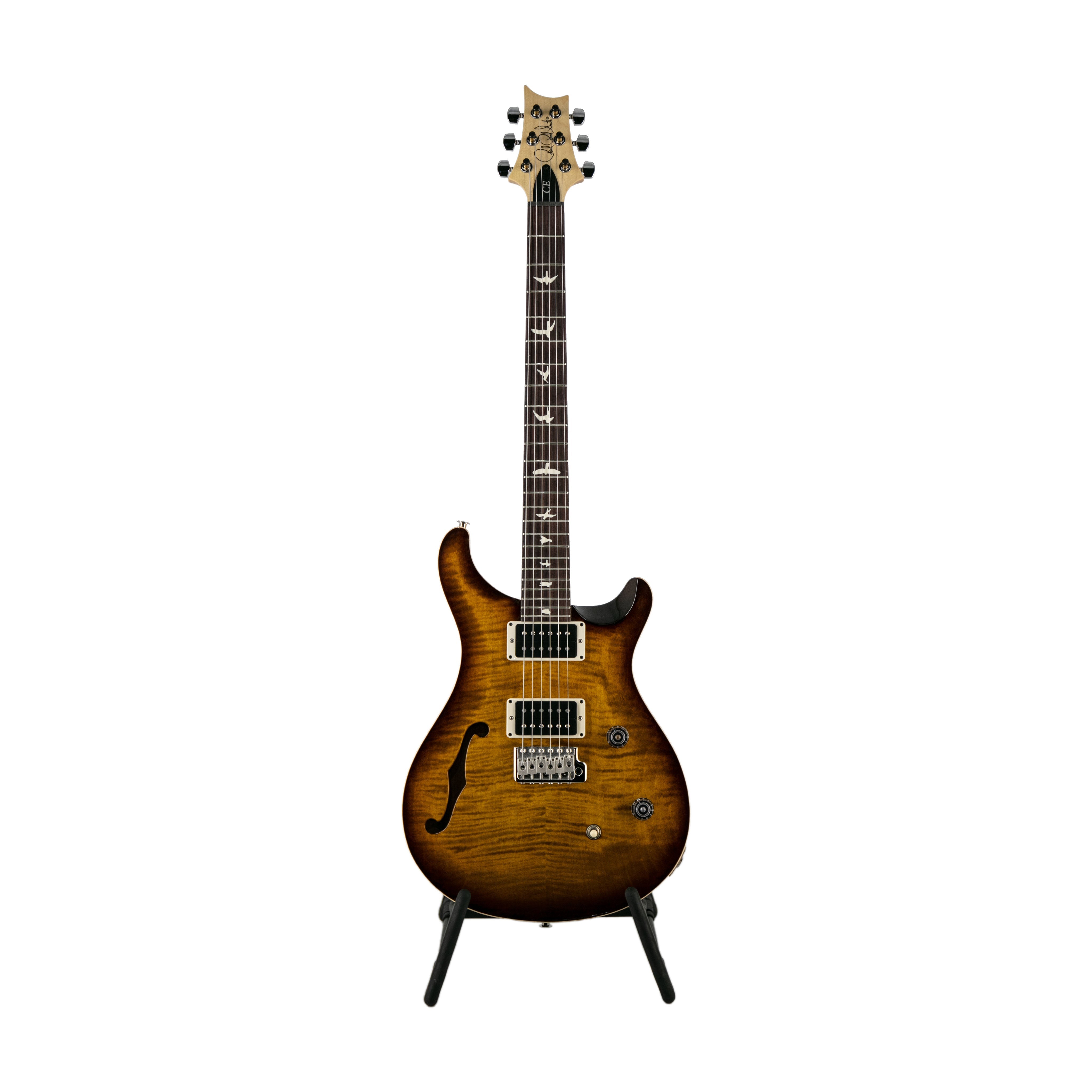 PRS CE24 Semi-Hollow Electric Guitar w/Bag, Custom Color, Amber Burst - Zoso Music