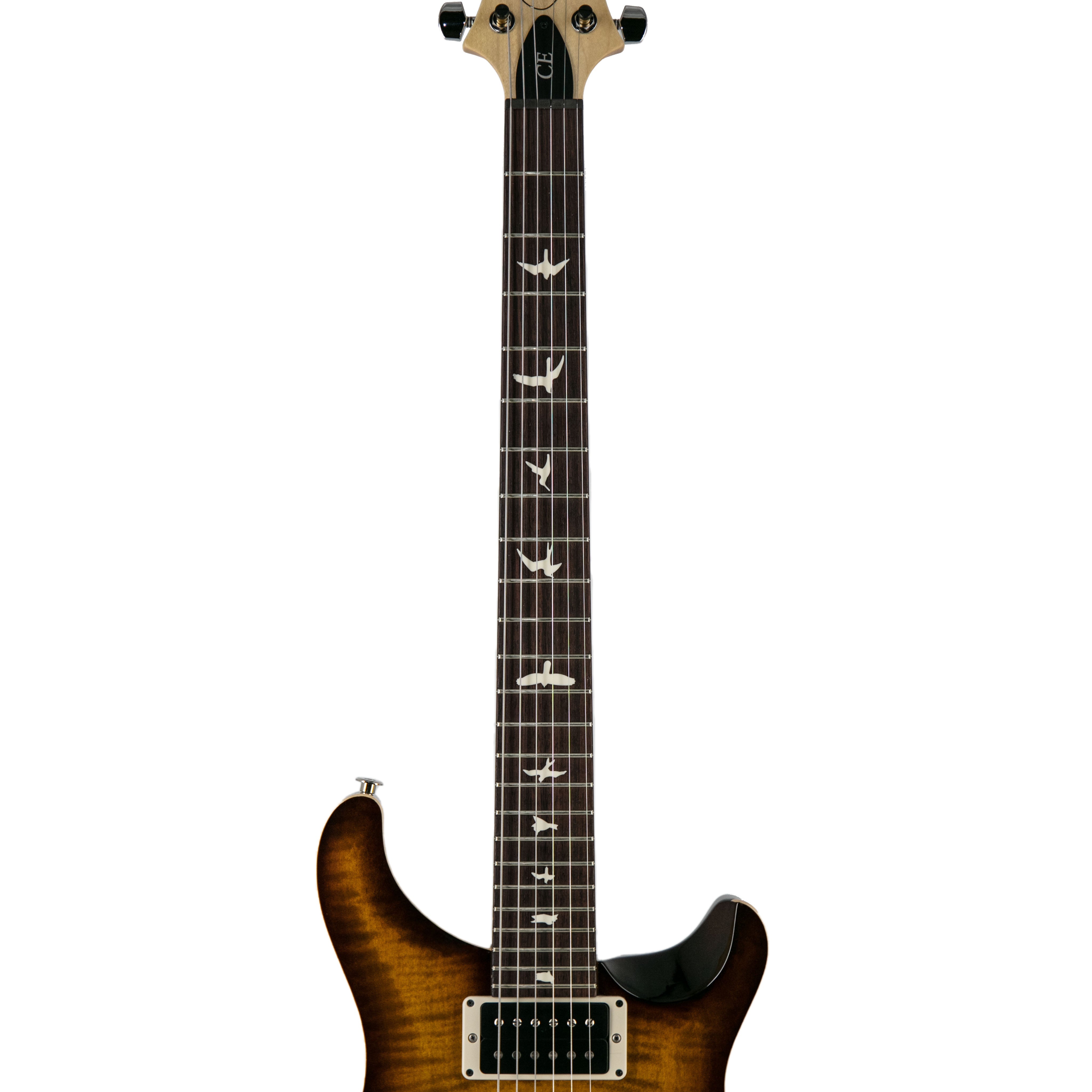 PRS CE24 Semi-Hollow Electric Guitar w/Bag, Custom Color, Amber Burst - Zoso Music