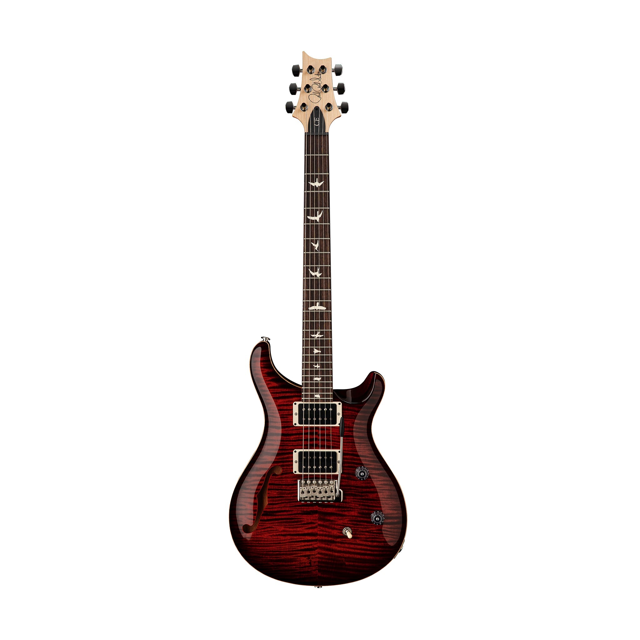 PRS CE24 Semi-Hollow Electric Guitar w/Bag, Fire Red Burst - Zoso Music