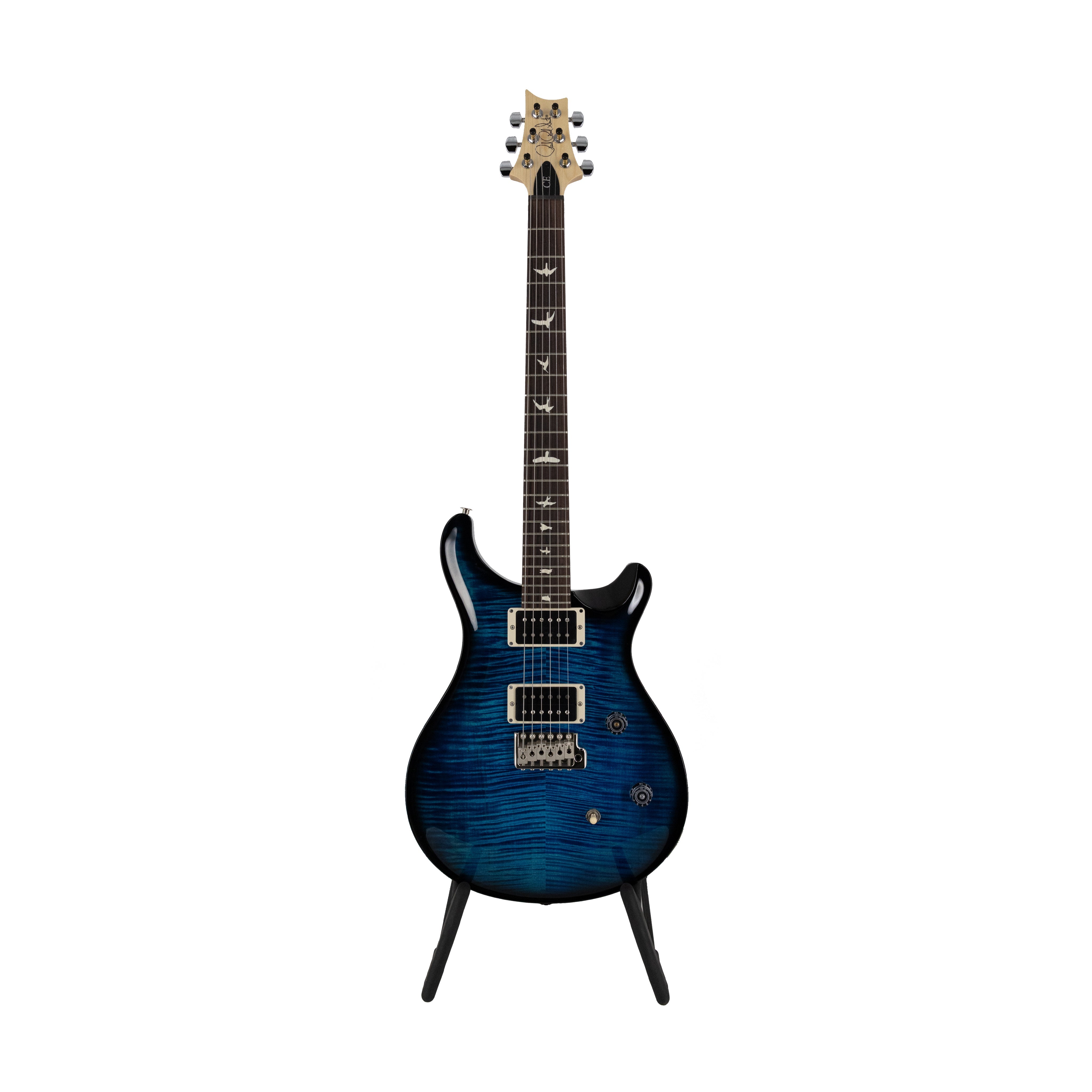 PRS CE24 Electric Guitar w/Bag, Custom Color, Whale Blue Smokeburst (0331504) - Zoso Music
