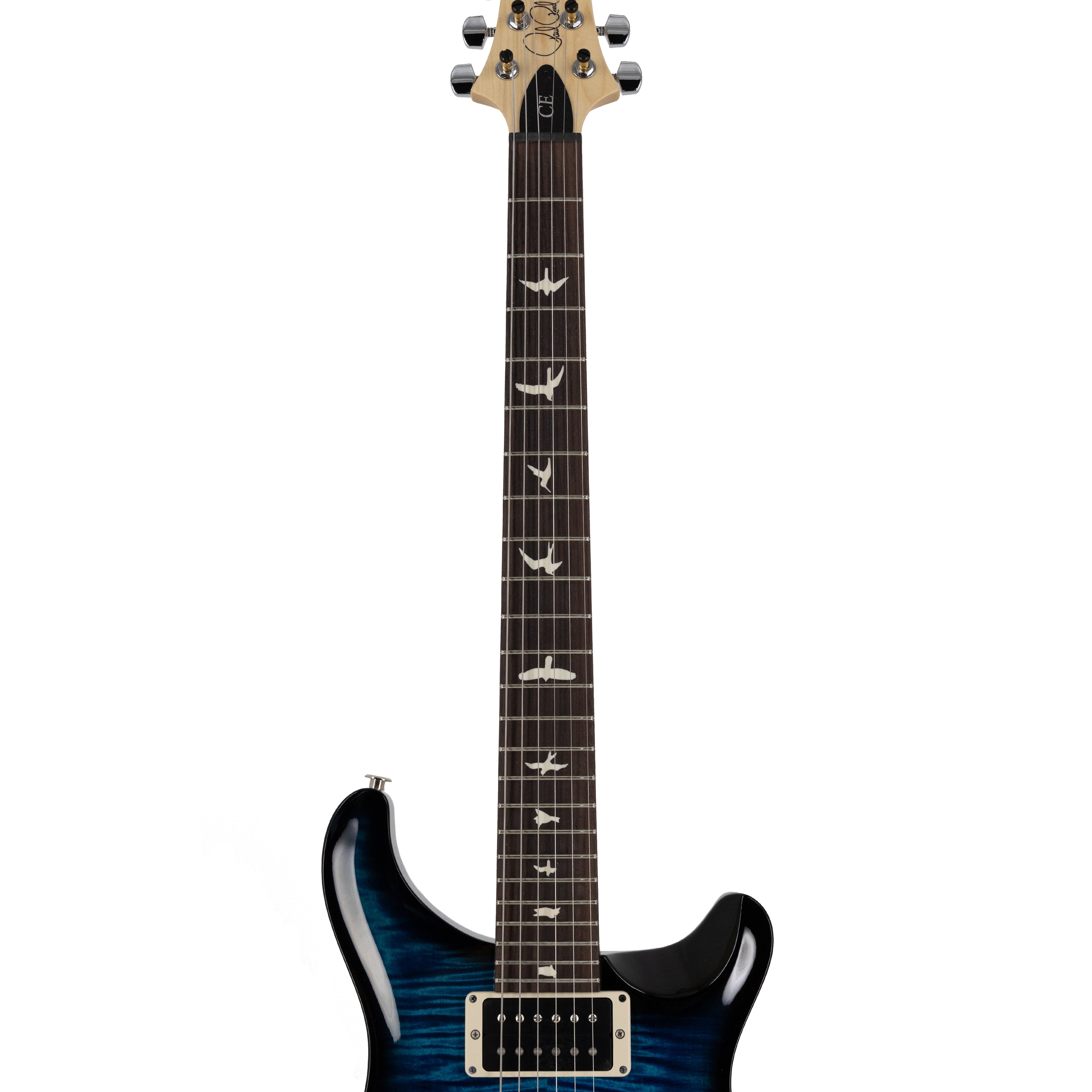 PRS CE24 Electric Guitar w/Bag, Custom Color, Whale Blue Smokeburst (0331504) - Zoso Music