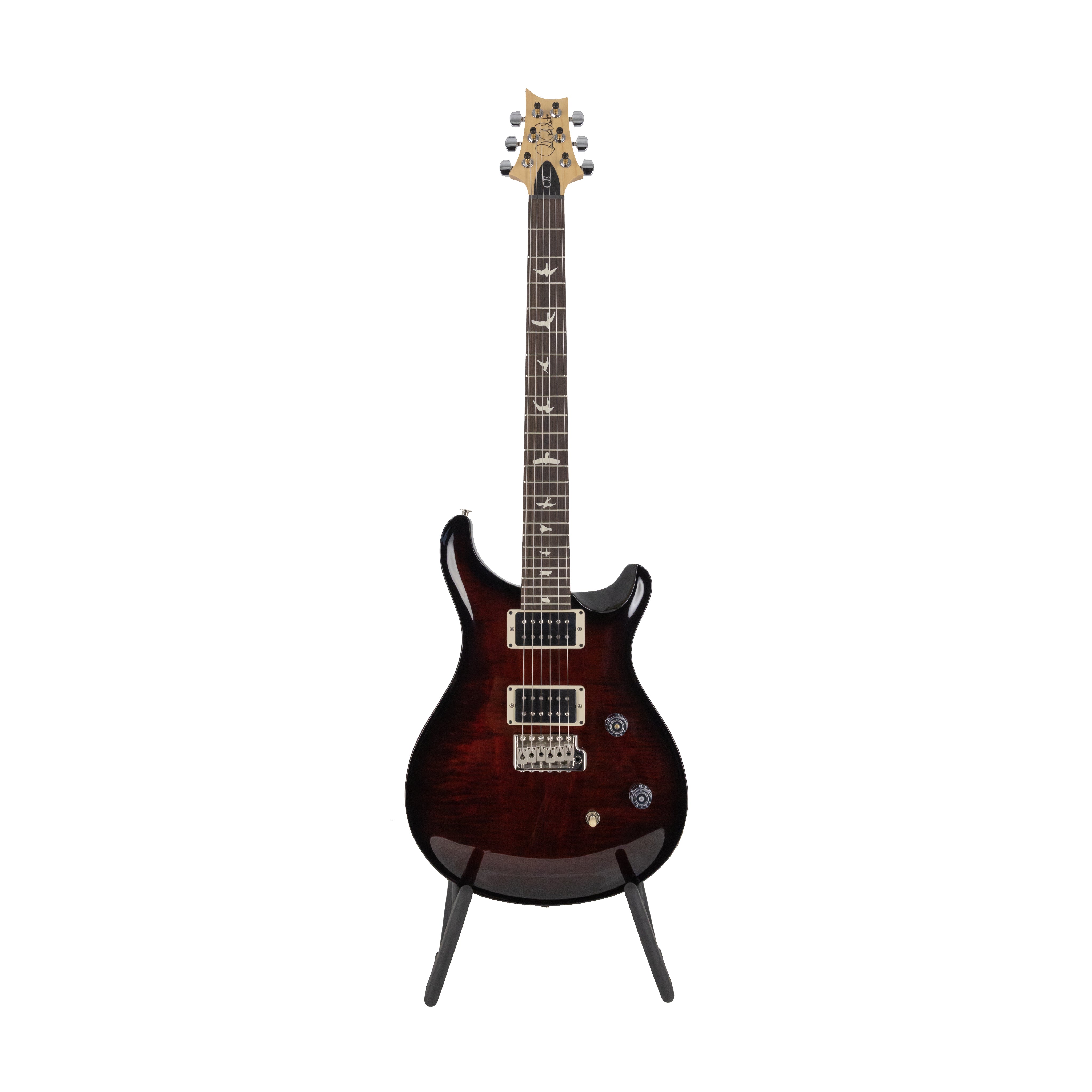 PRS CE24 Electric Guitar w/Bag, Custom Color, Fire Red Smokeburst - Zoso Music