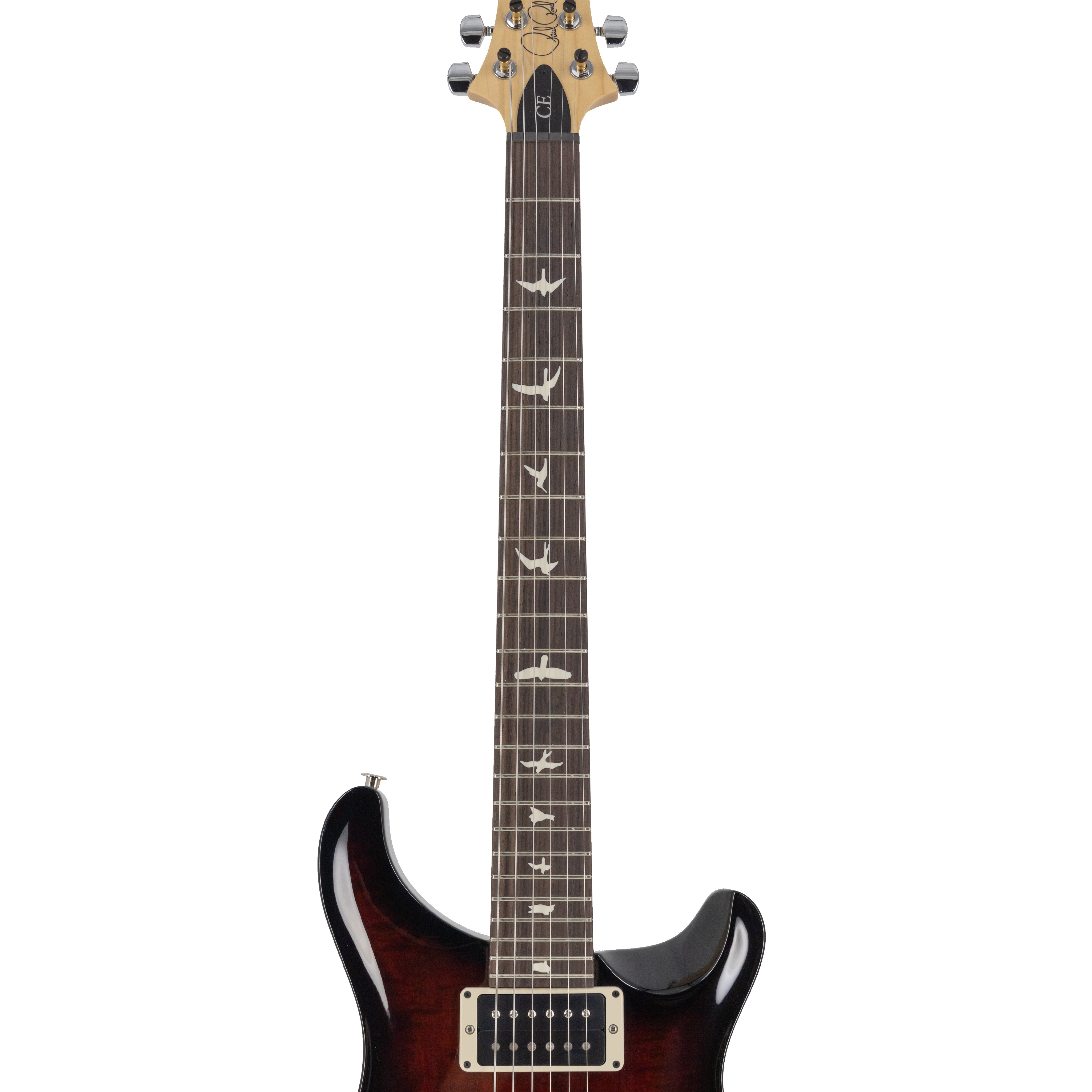 PRS CE24 Electric Guitar w/Bag, Custom Color, Fire Red Smokeburst - Zoso Music