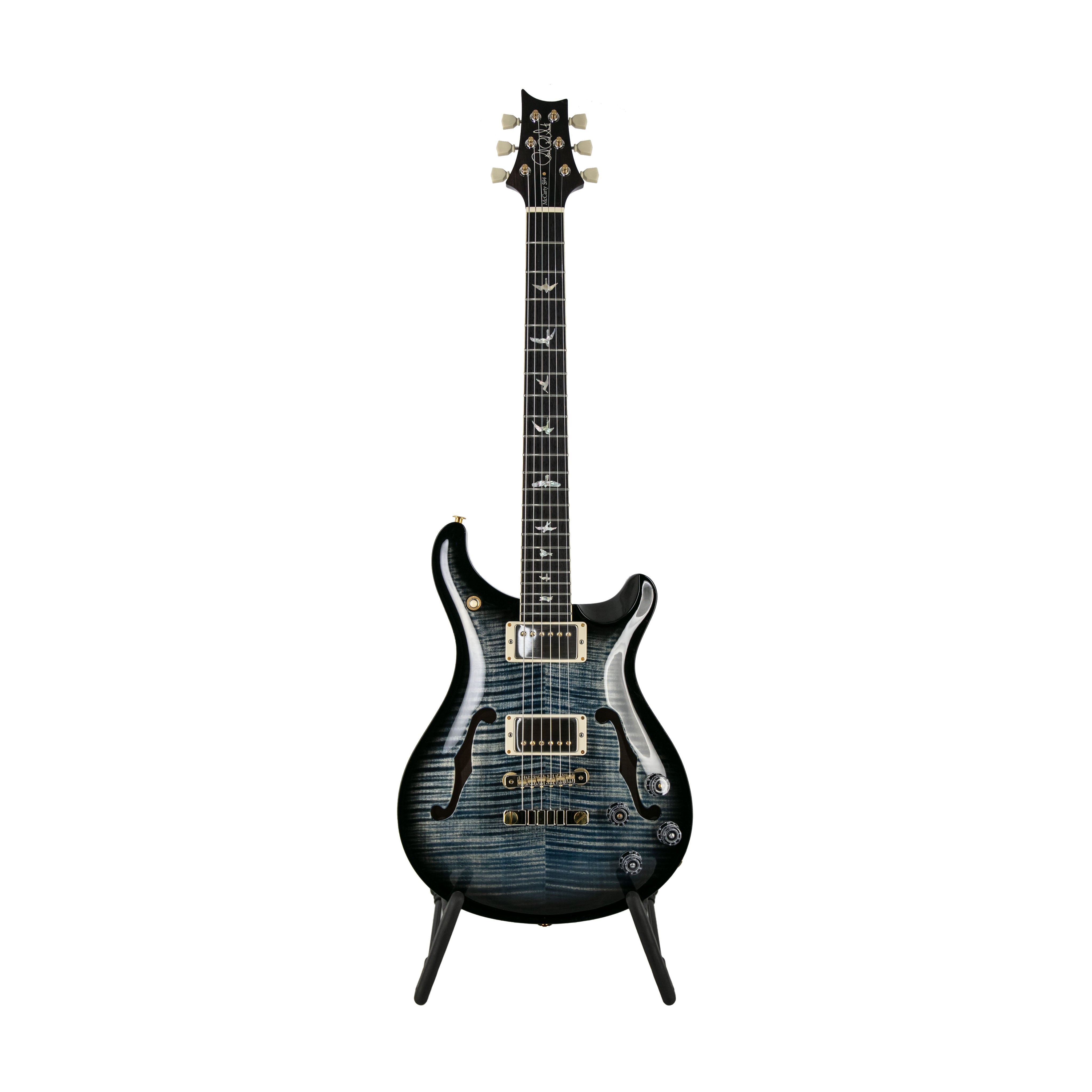 PRS McCarty 594 Hollowbody II 10-Top Electric Guitar, Custom Color, Charcoal Smokeburst - Zoso Music