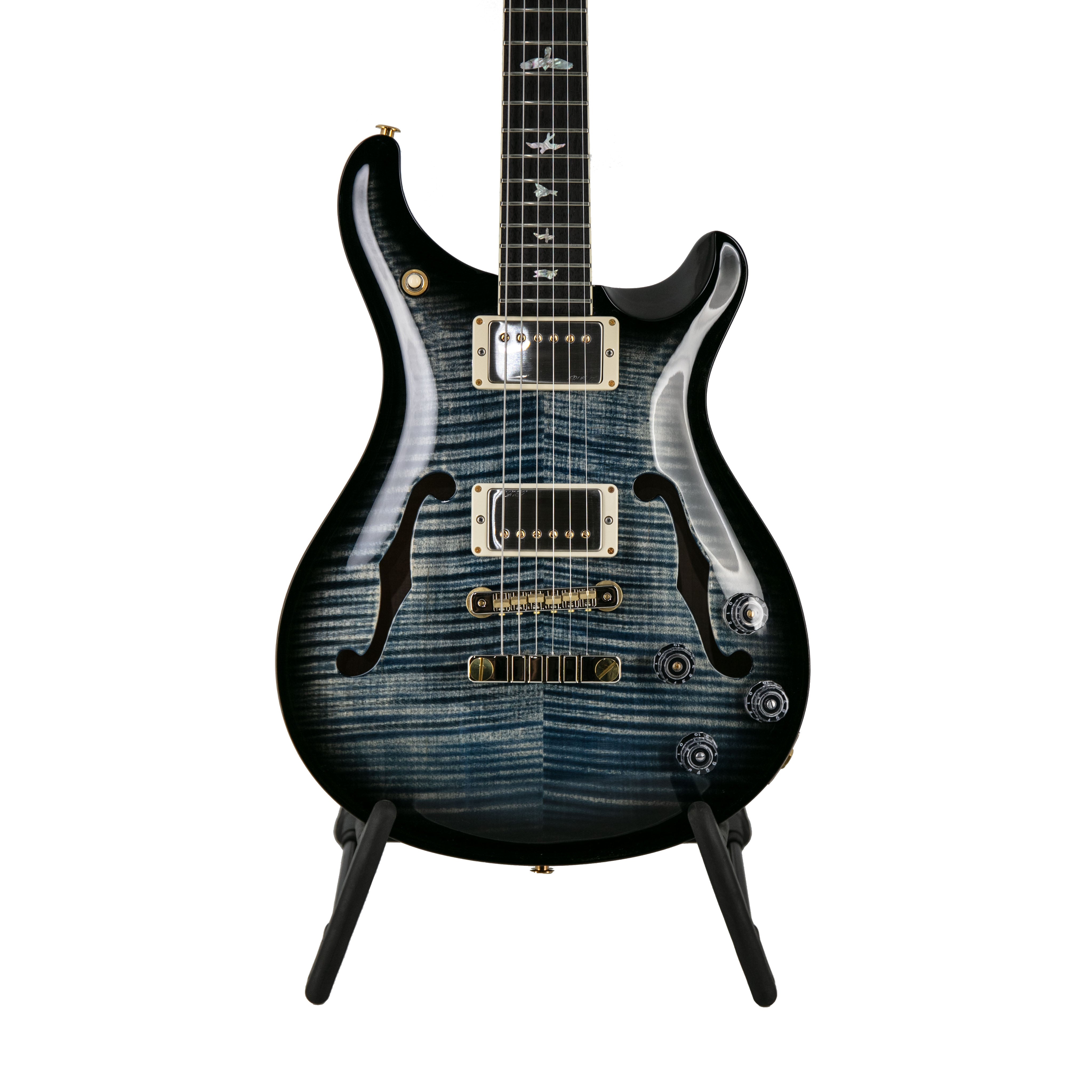 PRS McCarty 594 Hollowbody II 10-Top Electric Guitar, Custom Color, Charcoal Smokeburst - Zoso Music