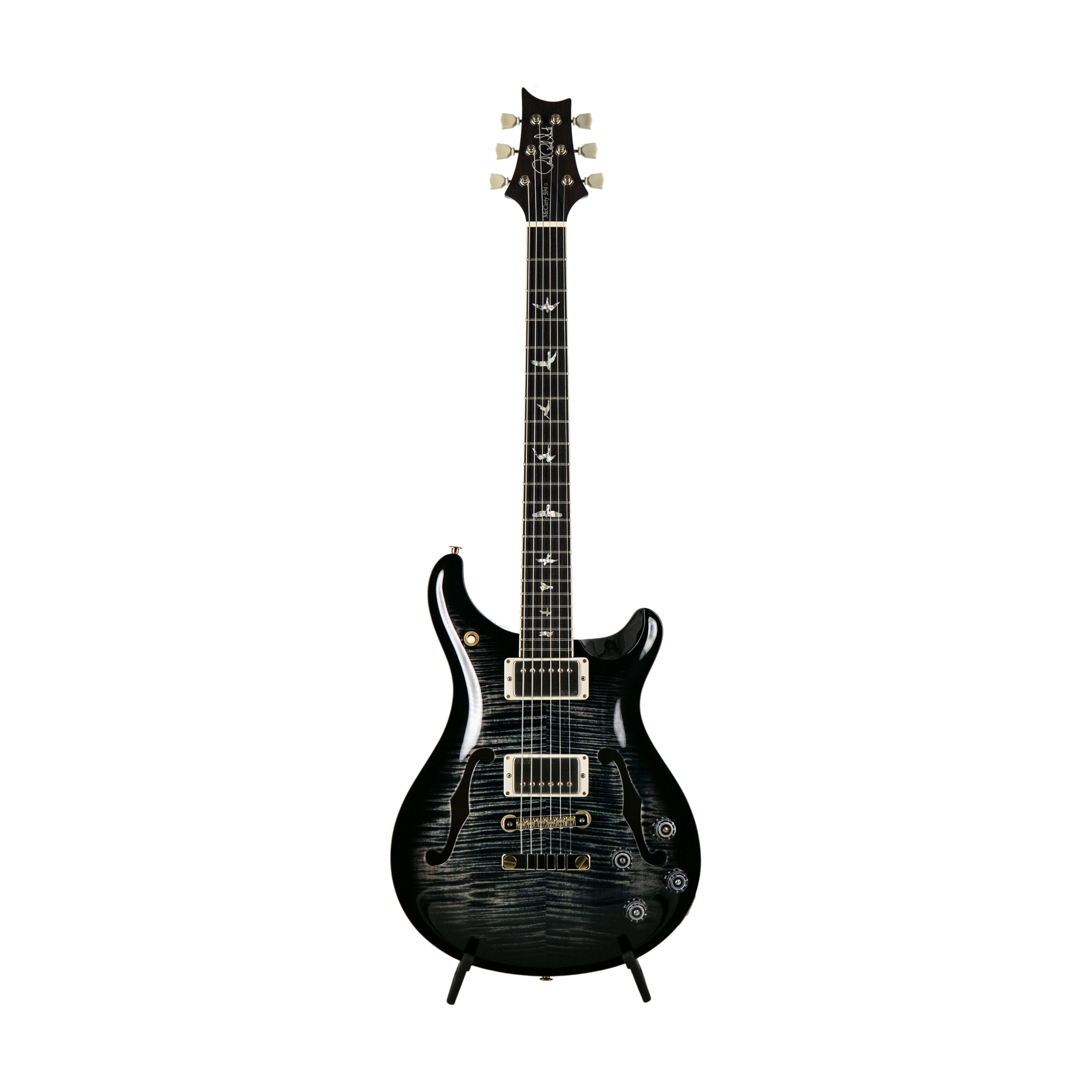 PRS McCarty 594 Hollowbody II 10-Top Electric Guitar, Custom Color, Faded Whale Blue Smokeburst |  PRS |  ELECTRIC GUITAR |  Zoso Music