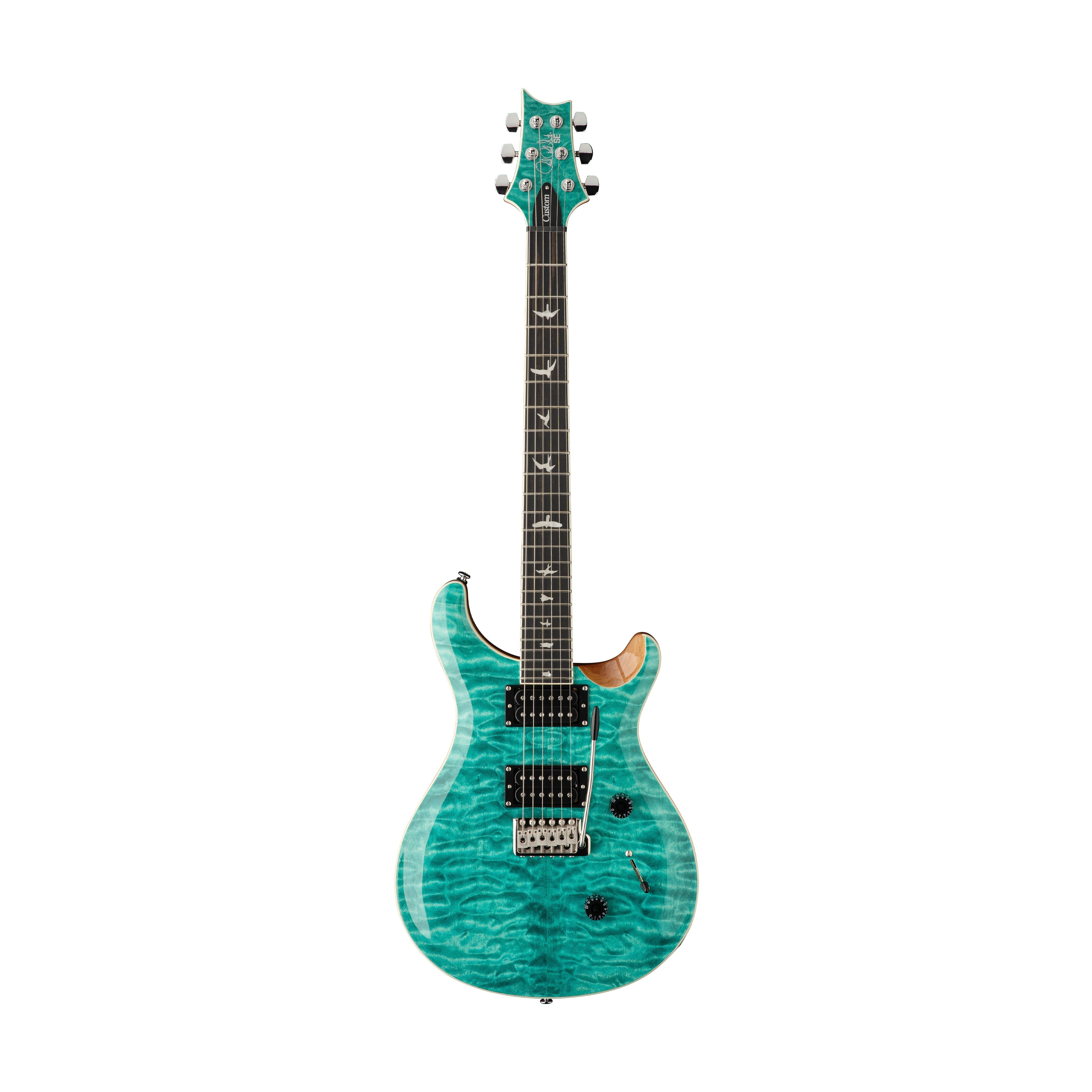 PRS SE Custom 24 Electric Guitar w/Quilt Package, Turquoise |  PRS |  ELECTRIC GUITAR |  Zoso Music