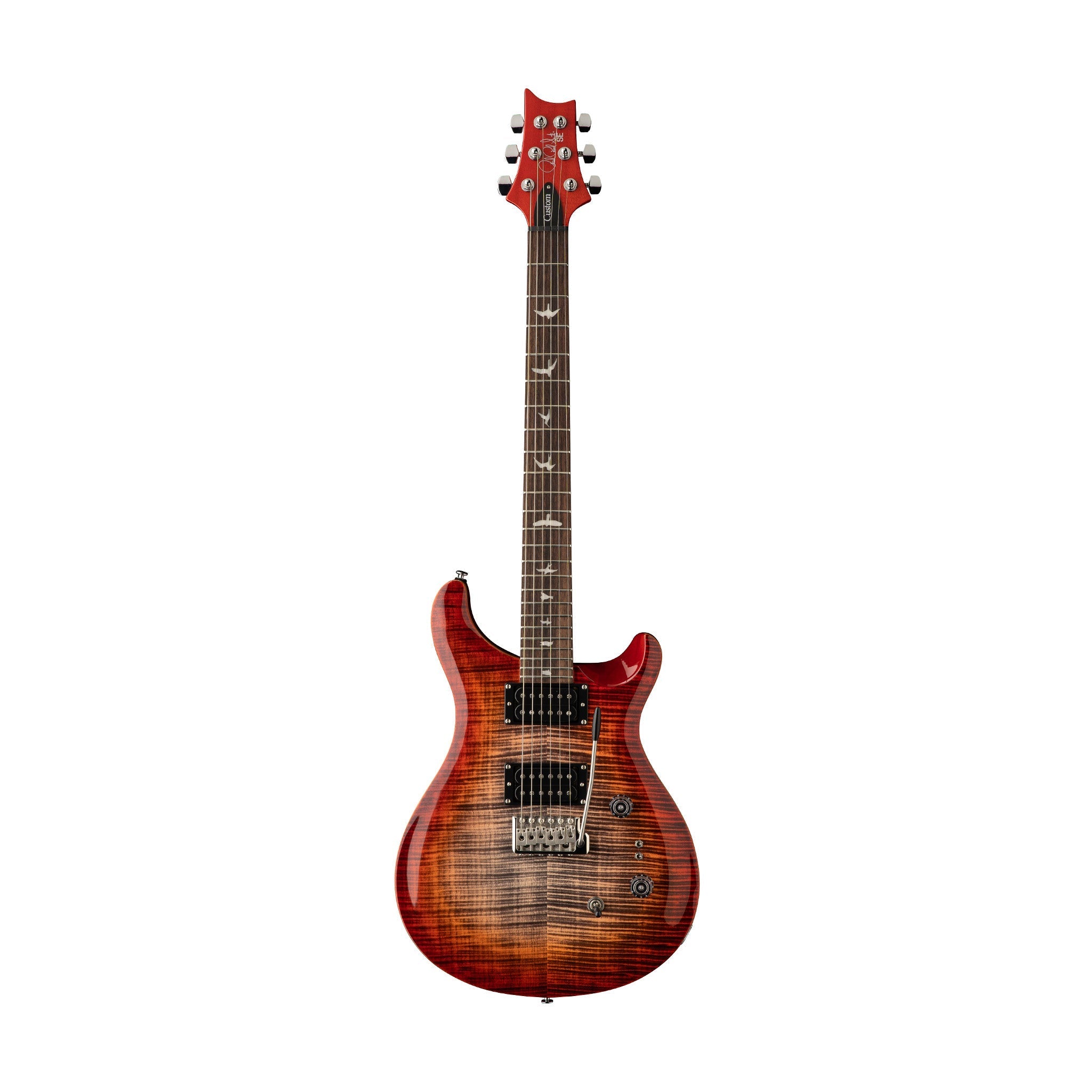 PRS SE Custom 24-08 Electric Guitar w/Bag, Charcoal Cherry Burst |  PRS |  ELECTRIC GUITAR |  Zoso Music