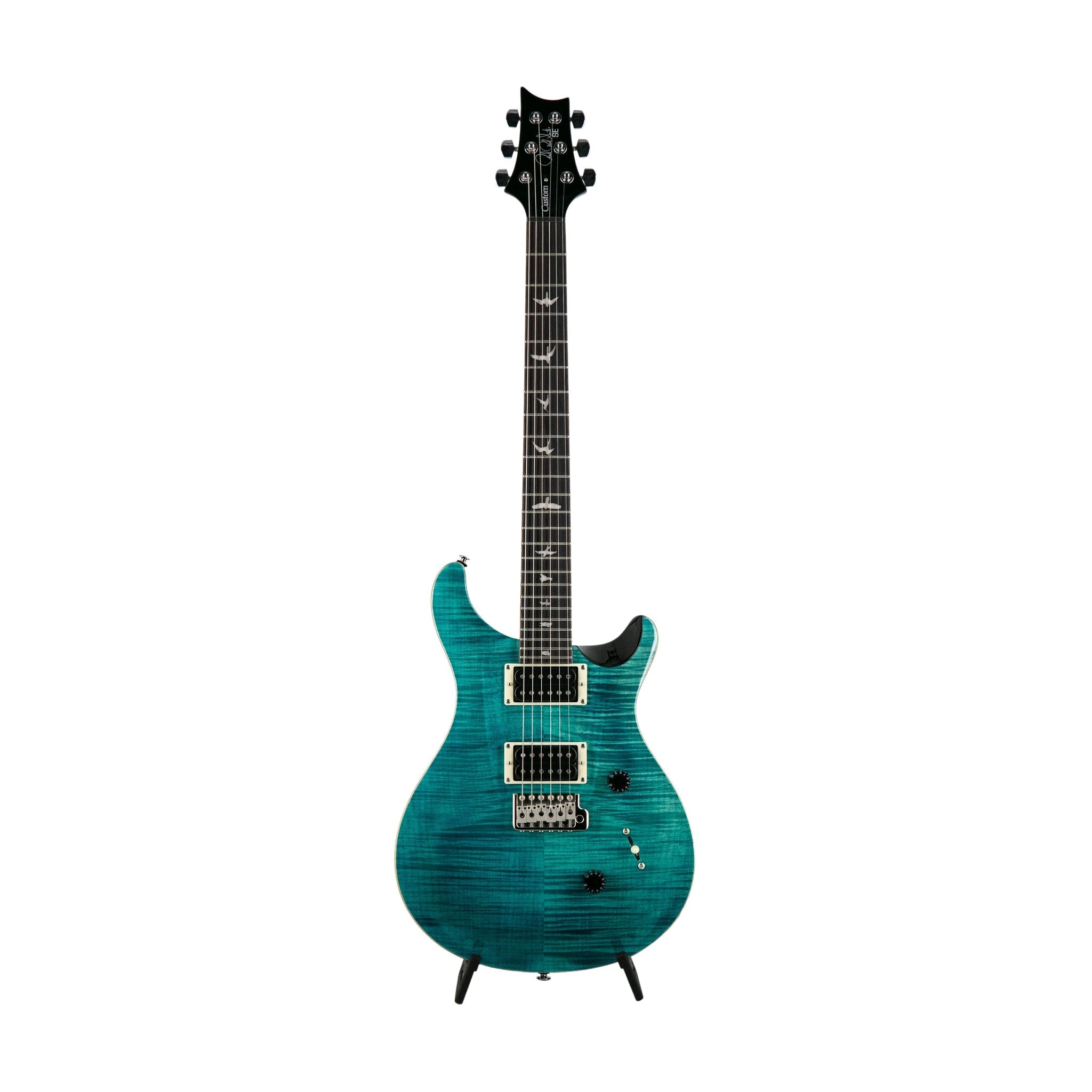 PRS SE Custom 24 Electric Guitar w/Bag, Sapphire & Black Back |  PRS |  ELECTRIC GUITAR |  Zoso Music
