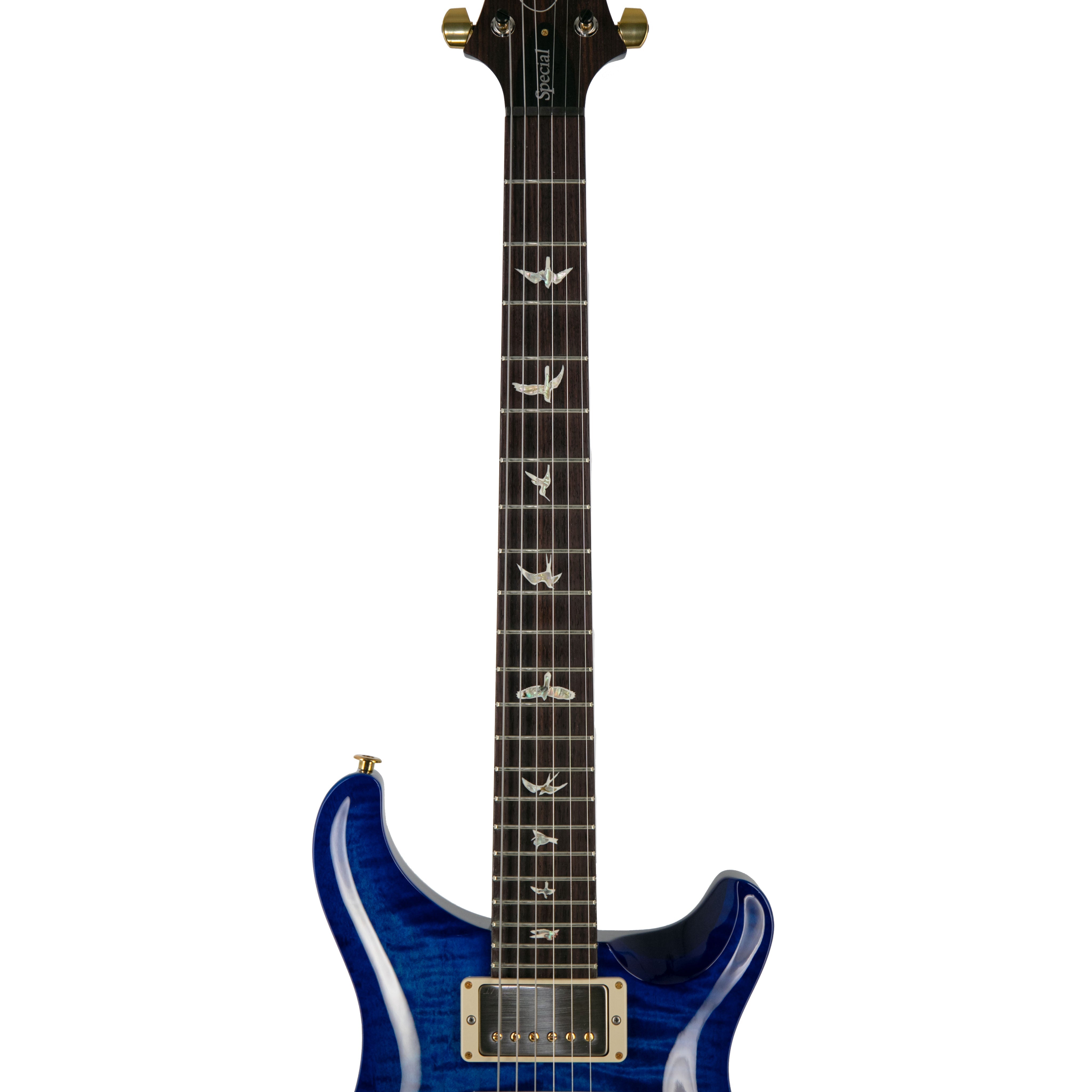 PRS Special Semi-Hollow 10-Top Electric Guitar, Custom Color, Blue Matteo Wrap - Zoso Music