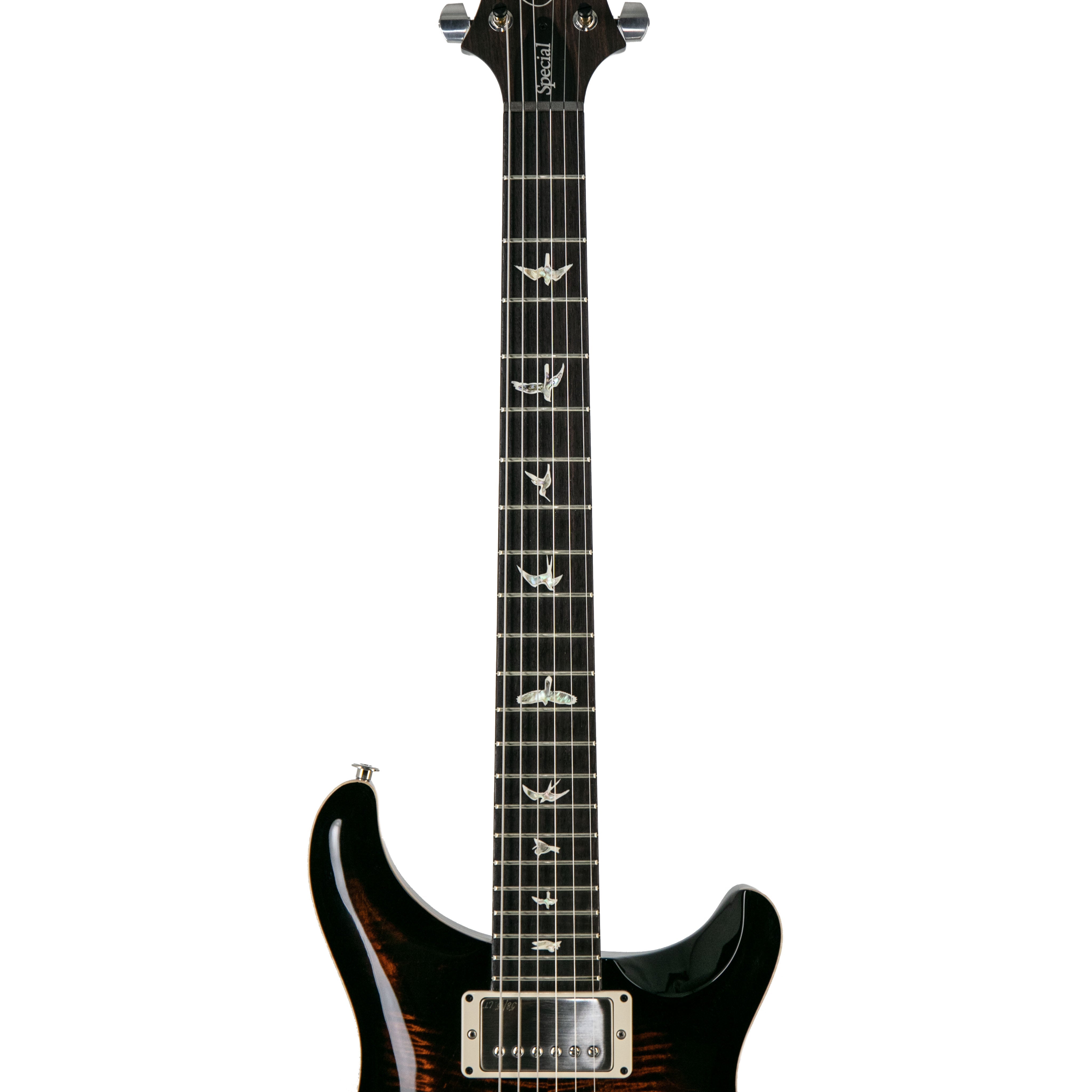 PRS Special Semi-Hollow Electric Guitar w/Case, Custom Color, Black Amber - Zoso Music