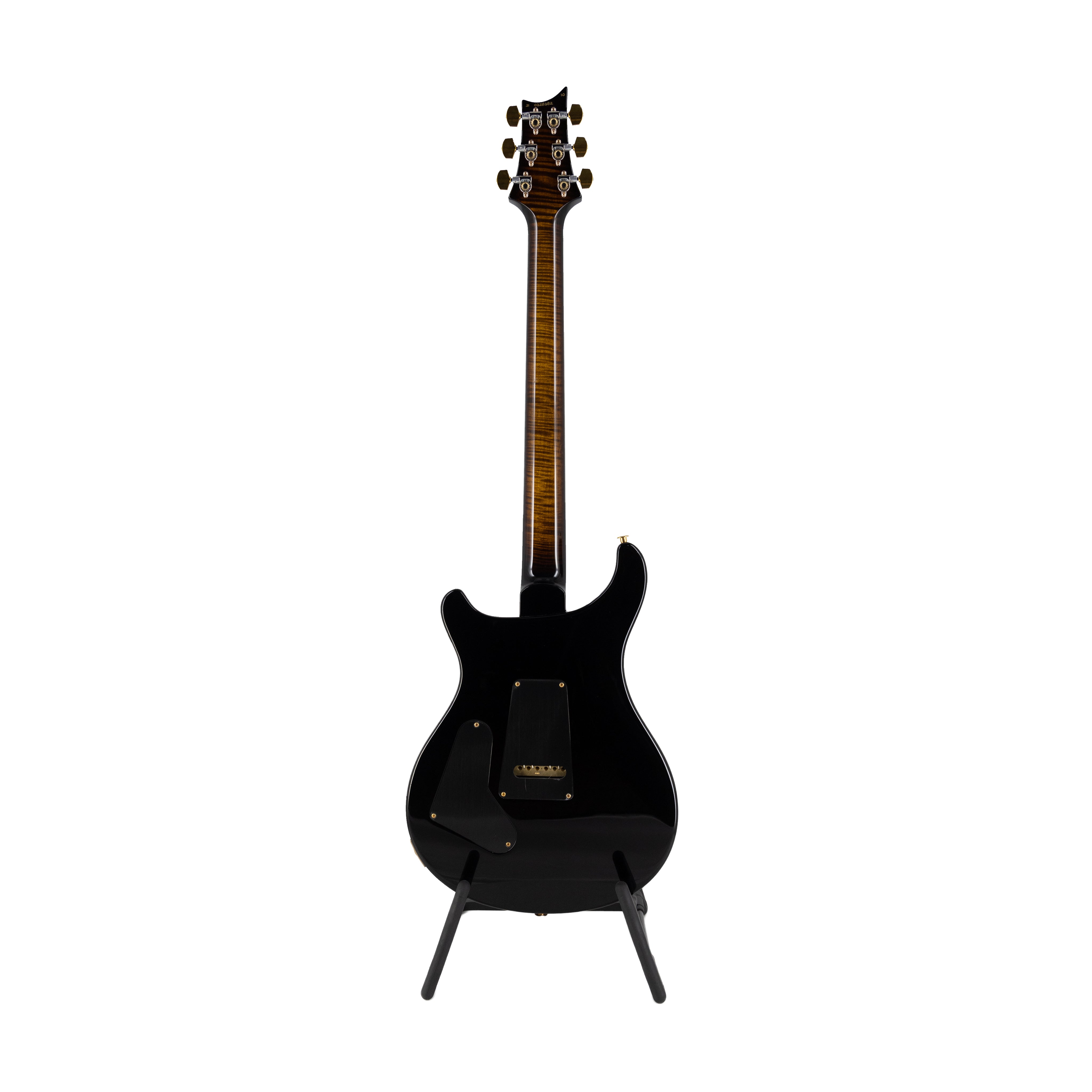 PRS Custom 24 Quilt 10-Top Electric Guitar w/Stained Maple Neck, Black Gold Wrap Burst - Zoso Music