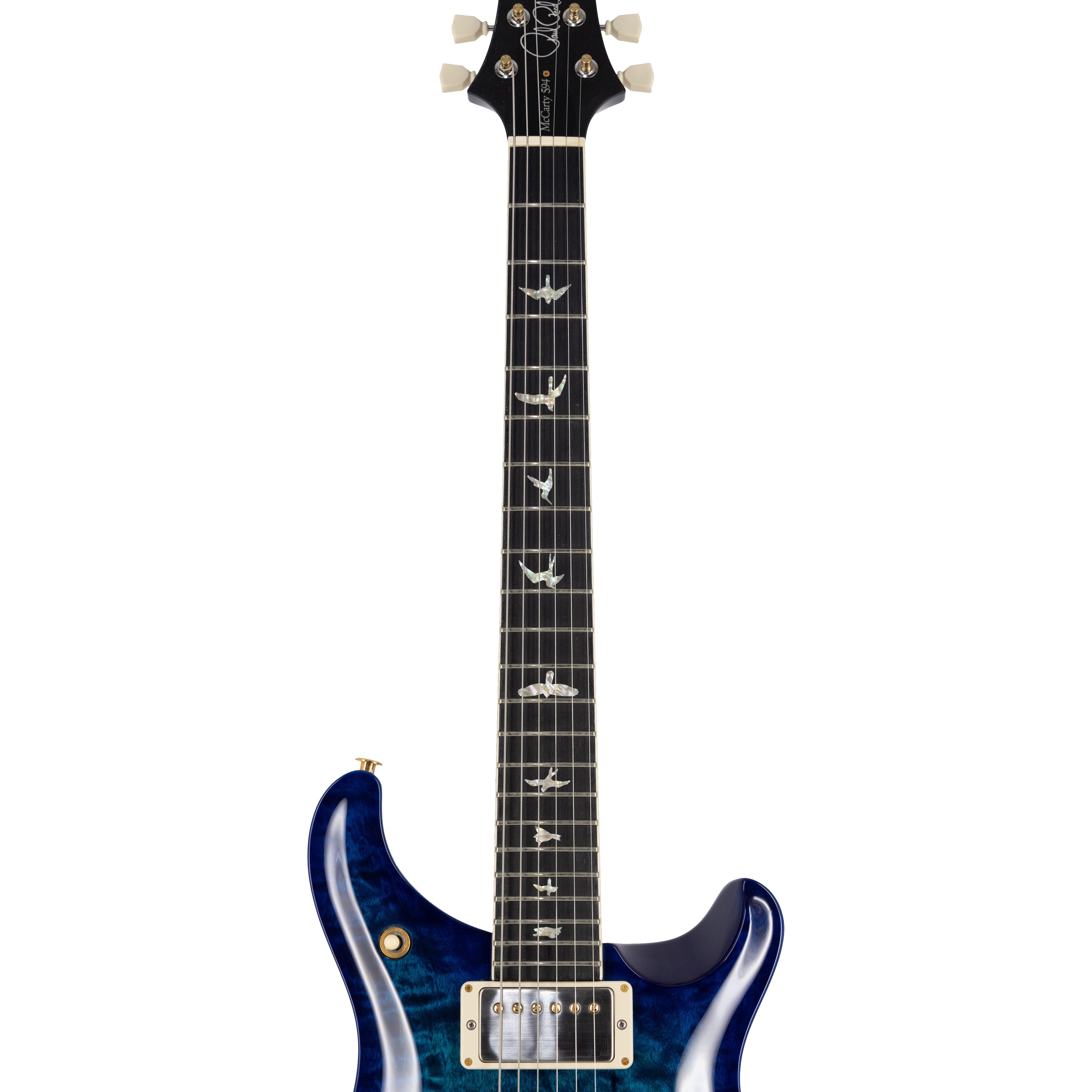 PRS McCarty 594 Quilt 10 Top Electric Guitar w/ Stained maple neck, Cobalt Blue - Zoso Music
