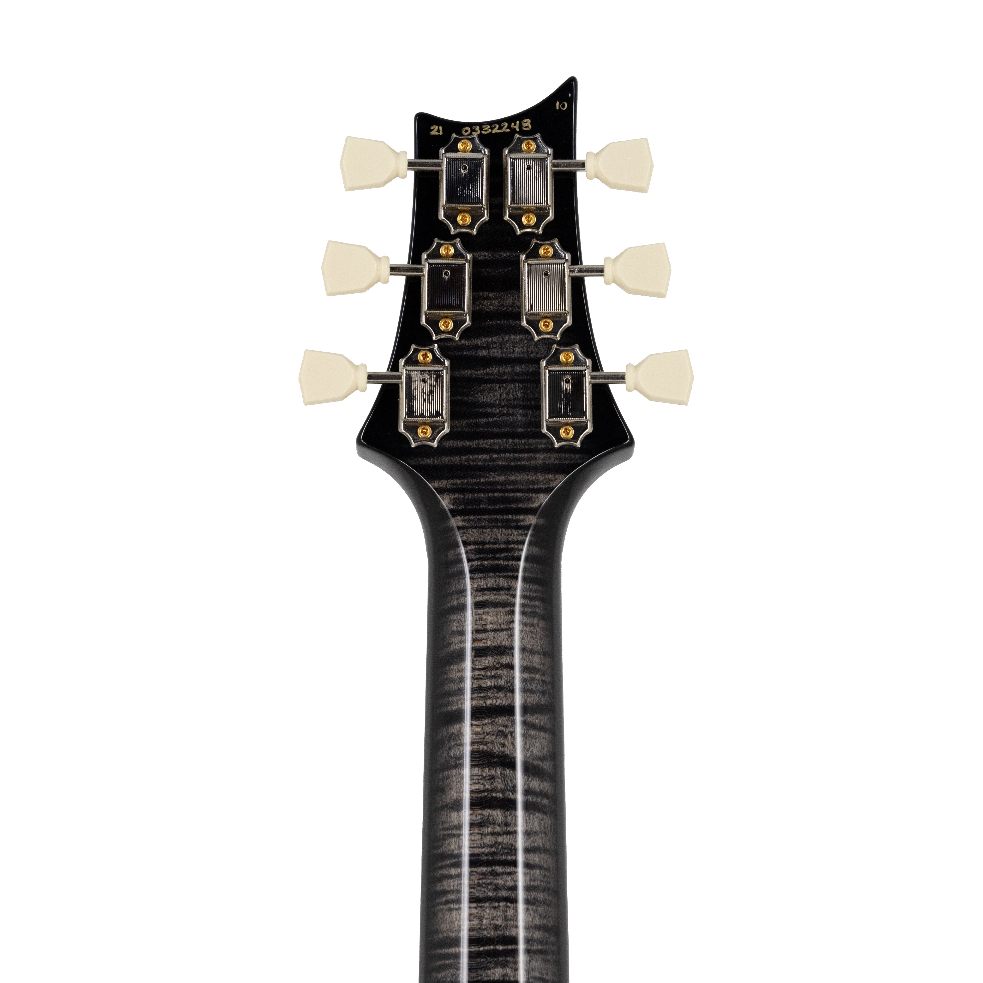 PRS McCarty 594 Quilt 10-Top Electric Guitar w/ Pattern Vintage Carve, Charcoal Burst - Zoso Music