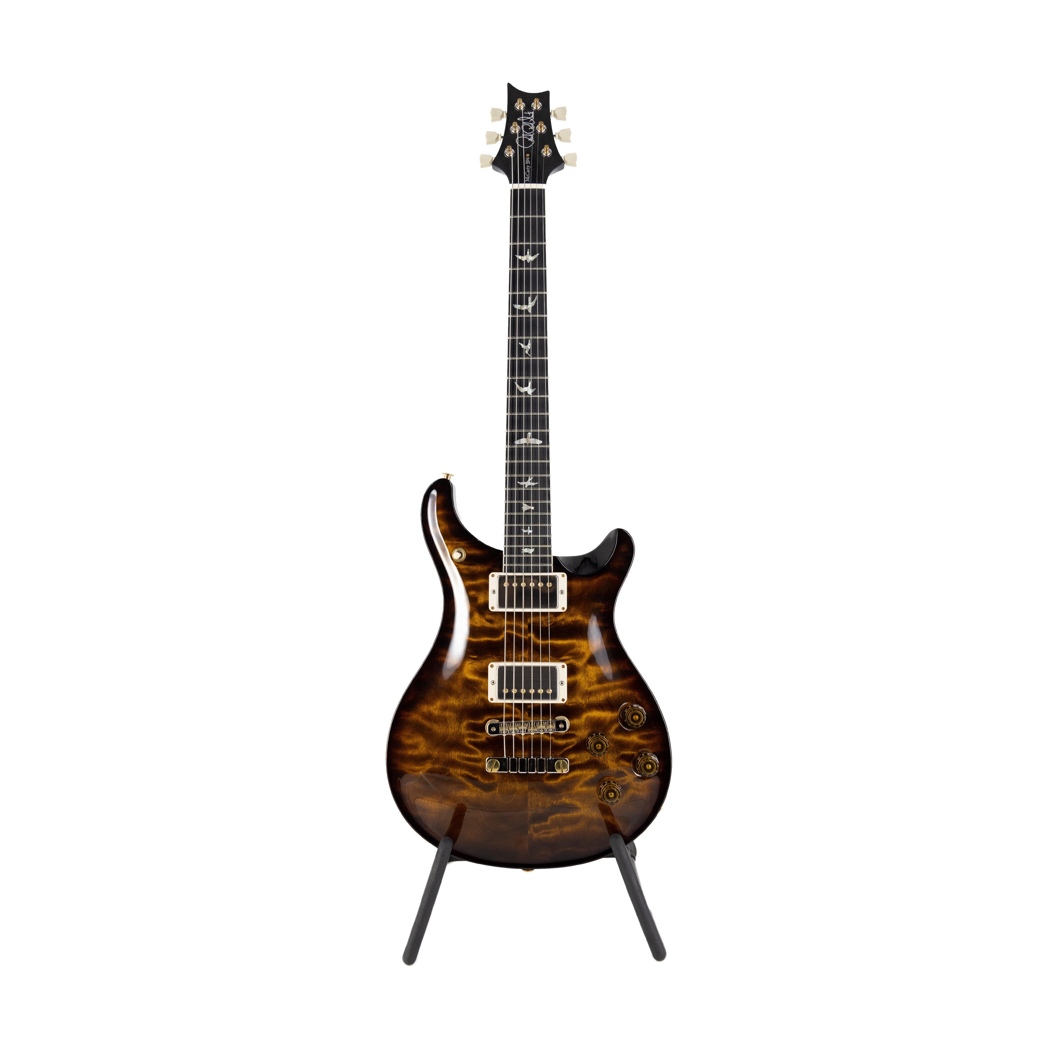 PRS McCarty 594 Quilt 10-Top Electric Guitar w/Stained Maple Neck, Black Gold Wrap Burst - Zoso Musics