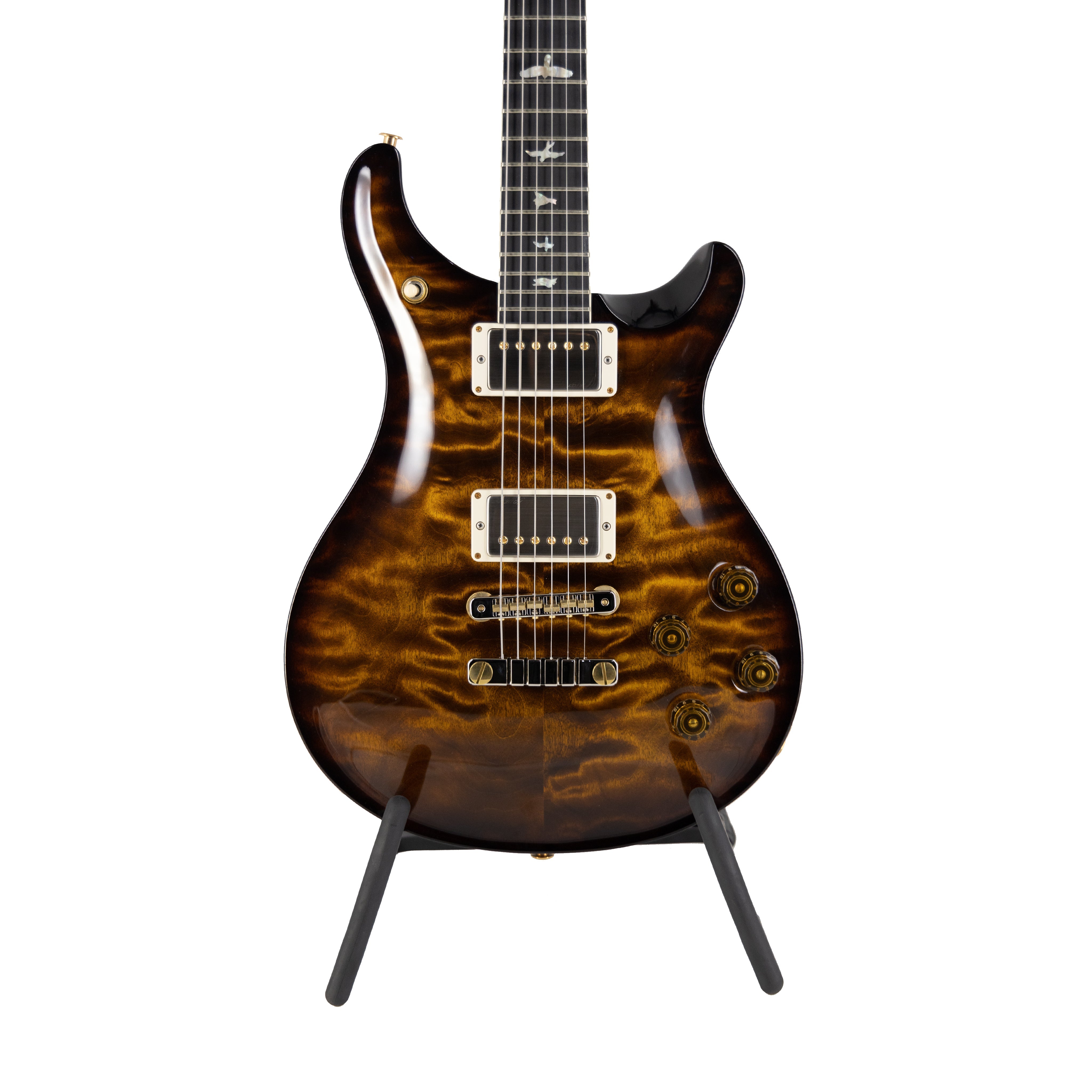 PRS McCarty 594 Quilt 10-Top Electric Guitar w/Stained Maple Neck, Black Gold Wrap Burst - Zoso Musics