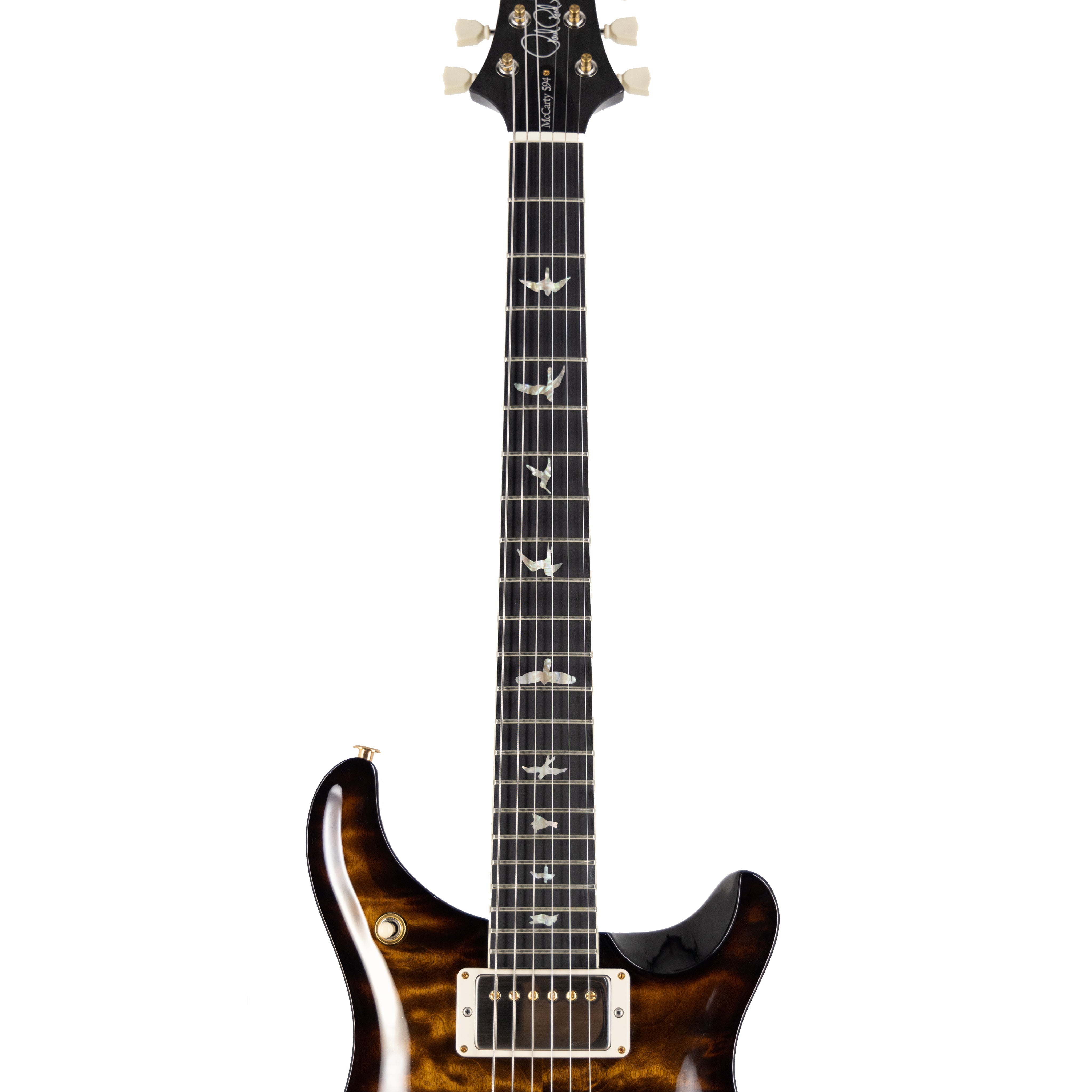 PRS McCarty 594 Quilt 10-Top Electric Guitar w/Stained Maple Neck, Black Gold Wrap Burst - Zoso Musics