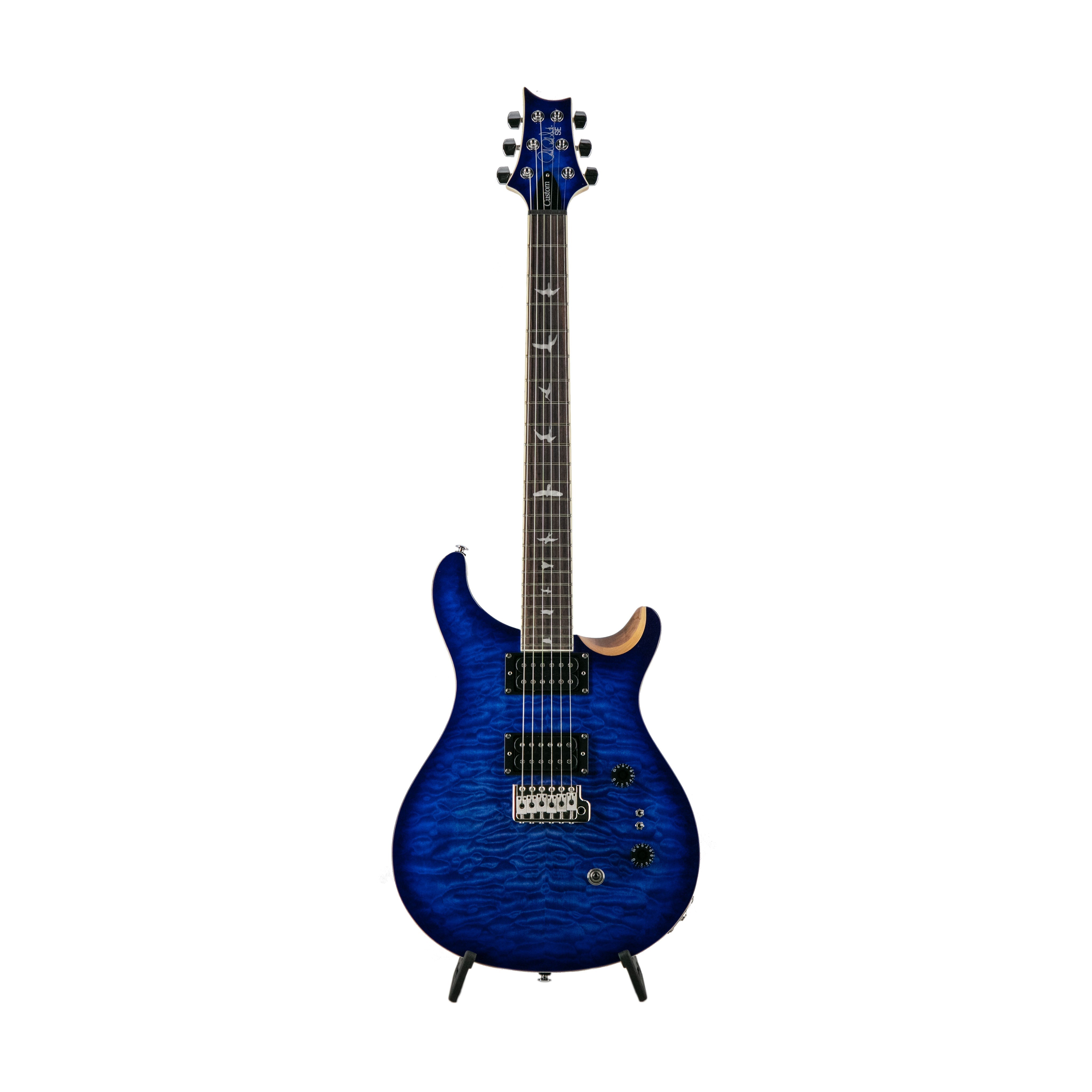 PRS SE Custom 24-08 Quilted Top Limited Edition Electric Guitar, Faded Blue Burst |  PRS |  ELECTRIC GUITAR |  Zoso Music